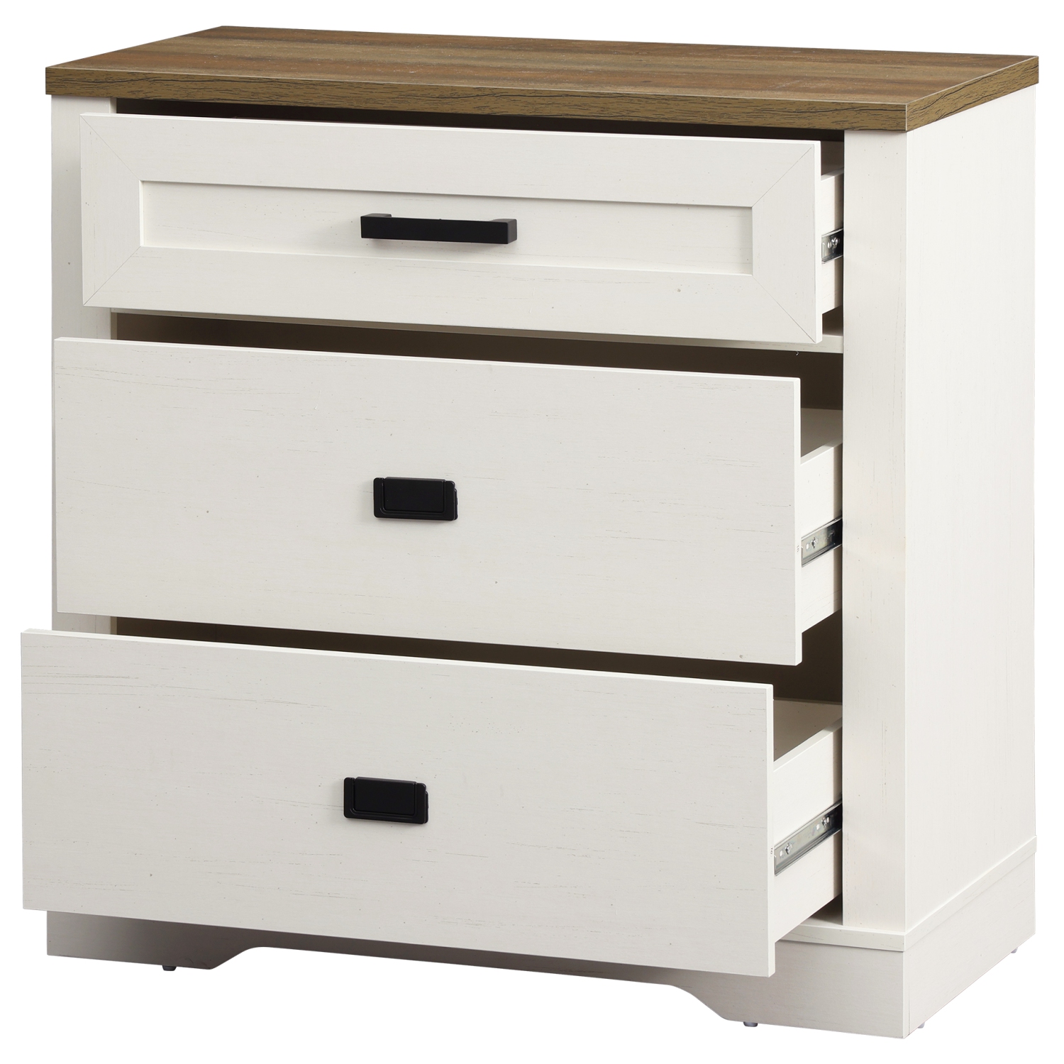 WAMPAT Dresser for Bedroom with 3 Drawers, Kids Dressers with Wide Chest of Drawers, 31.5" Wooden Closet Storage Cabinet for Closet Hallway Living