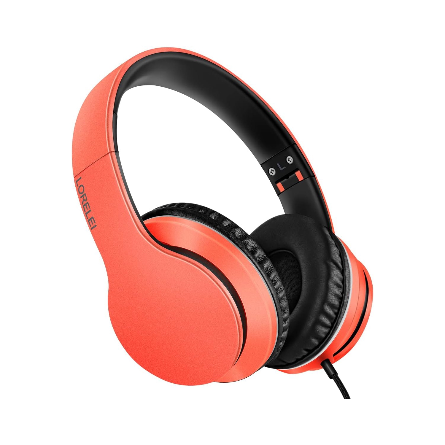 Over-Ear Headphones with Microphone, Lightweight Foldable & Portable Stereo Bass Headphones, Wired Headphones for Smartphone Tablet MP3,Vitality