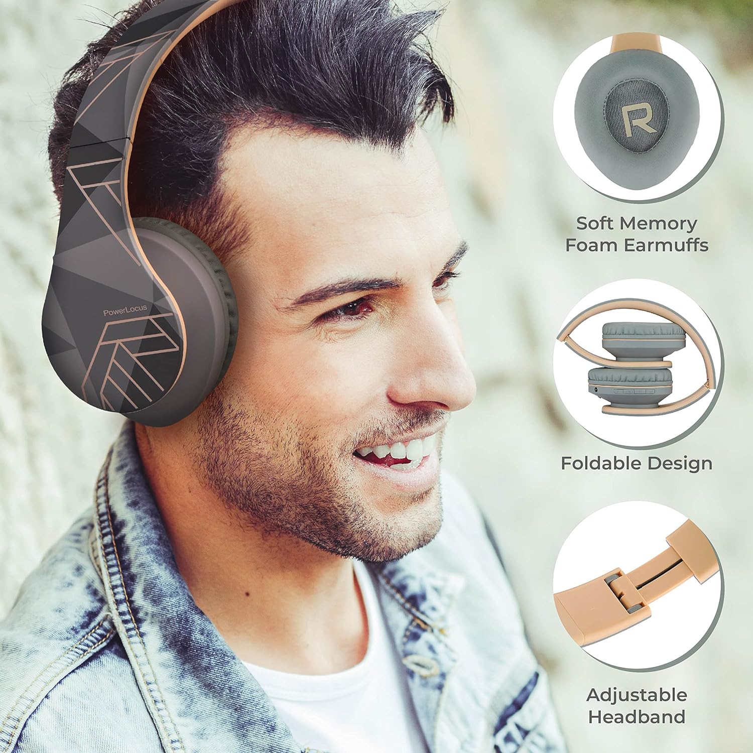 Casque d'écoute Bluetooth, écouteurs sans fil avec microphone, écouteurs pliables, casque d'écoute en mousse à mémoire souple, radio FM pour