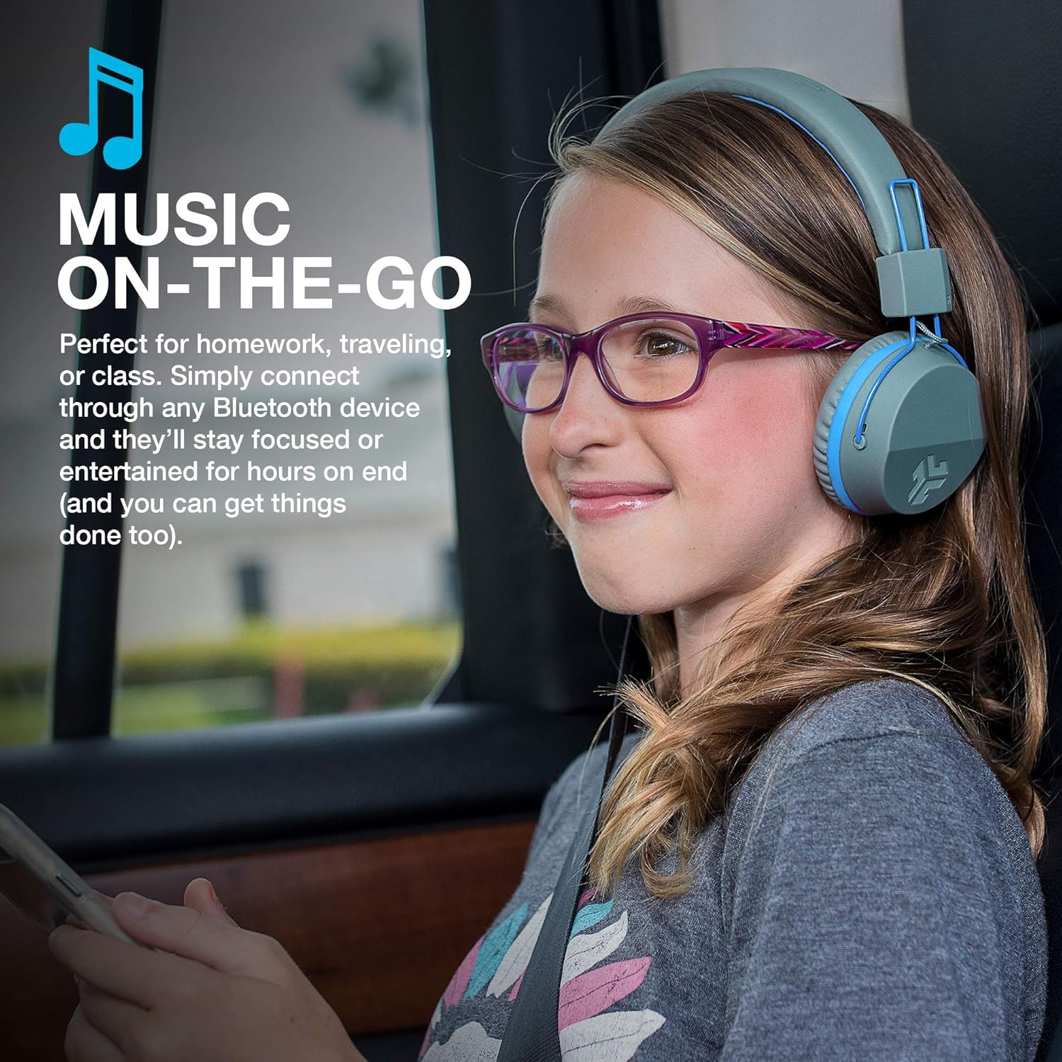 Casque d'écoute avec fil pour enfants, casque d'écoute pour tout-petits, technologie Studio Volume Safe, pliable, ajustable Isolation de bruit, avec