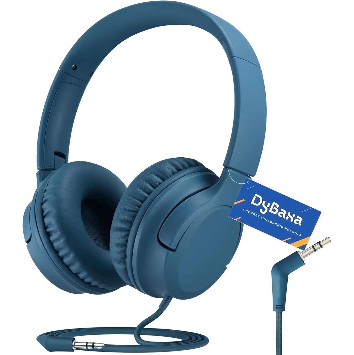 Headphones Safer Foldable Lightweight Over-Ear Wired Headset, Portable On Ear Headphones for Kids School Online Learning Classes Travel Tablet, 3.5mm