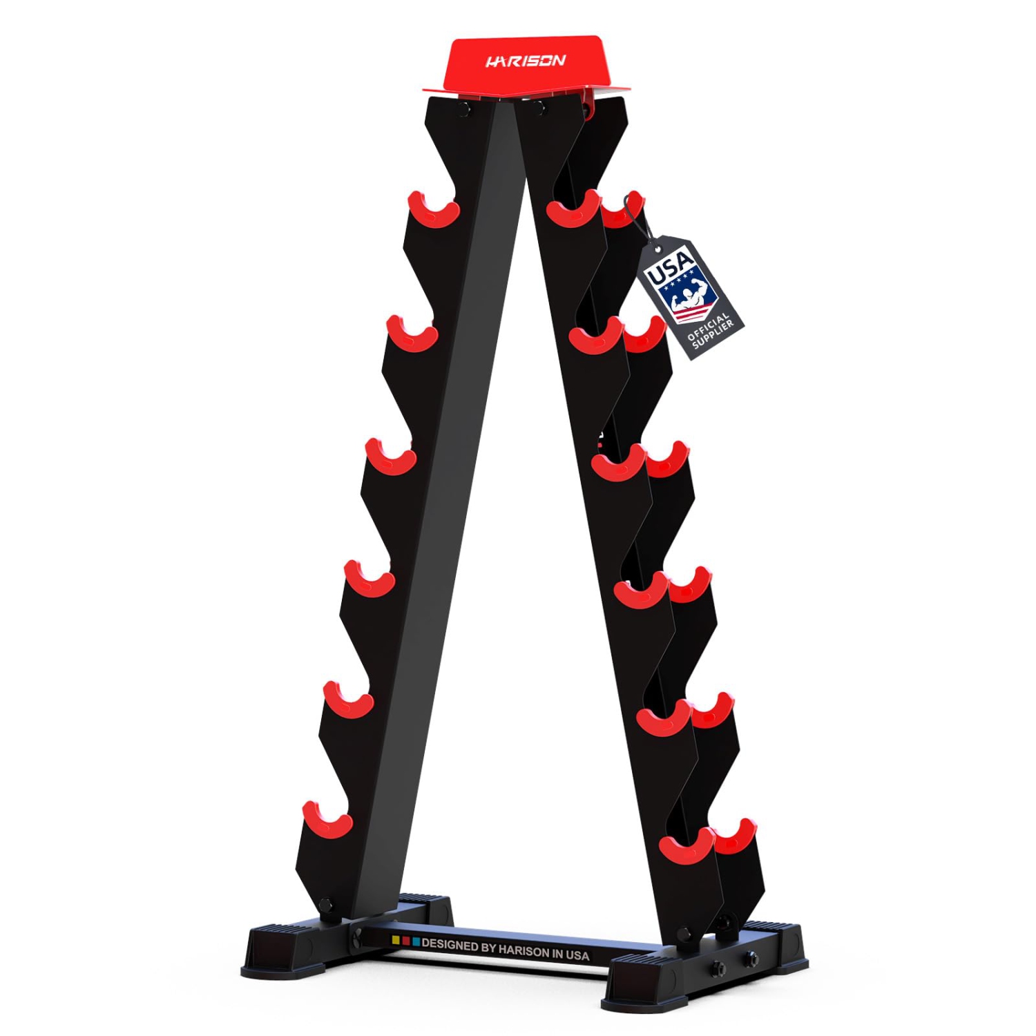 Support En A pour haltères HARISON seulement avec repères de poids, support à 6 niveaux pour haltères Home Gym capacité de 480 lb