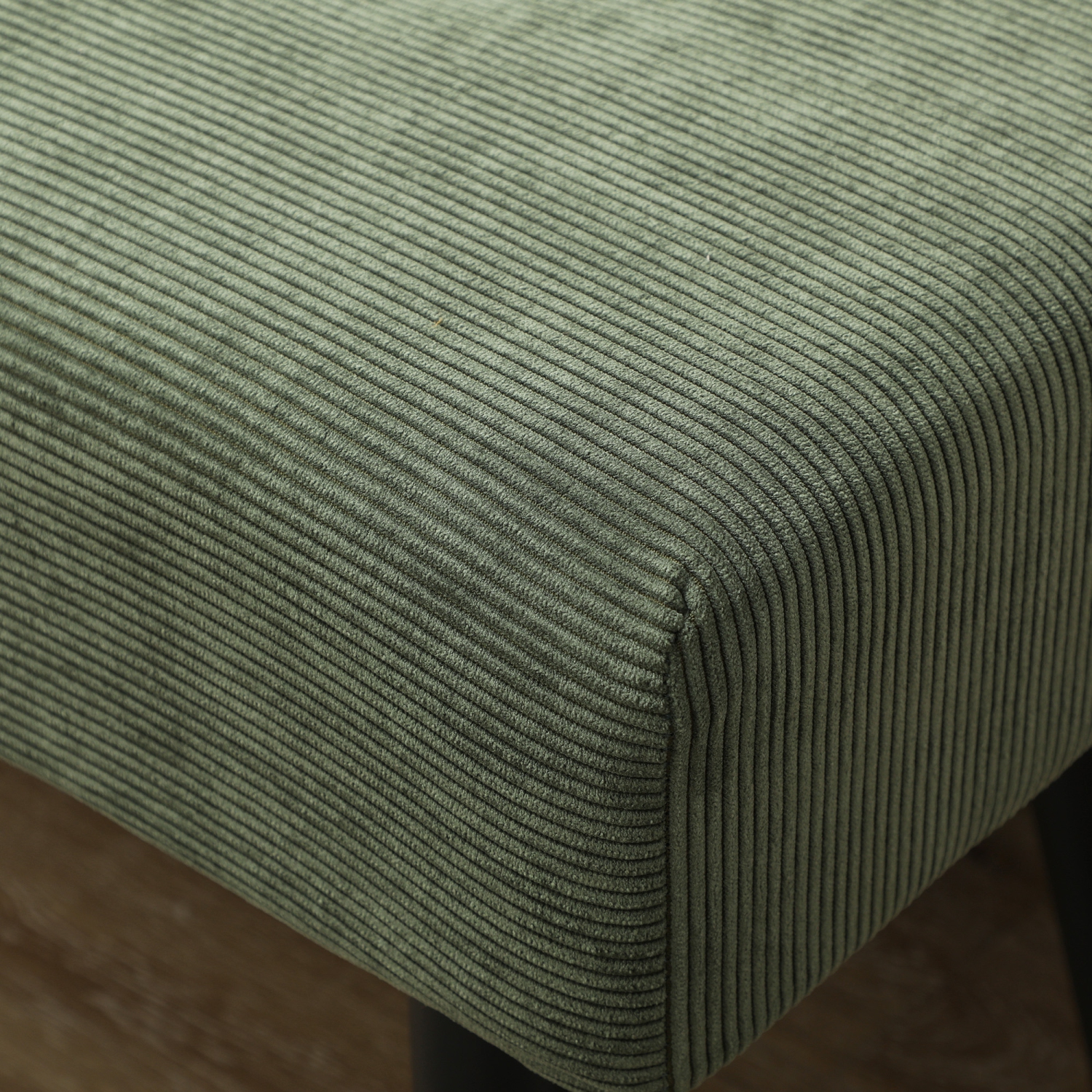 HOMCOM – Banc d'entrée pour chambre à coucher rembourré de 39&nbsp;po, banc d'extrémité moderne capitonné en velours côtelé avec siège rembourré et