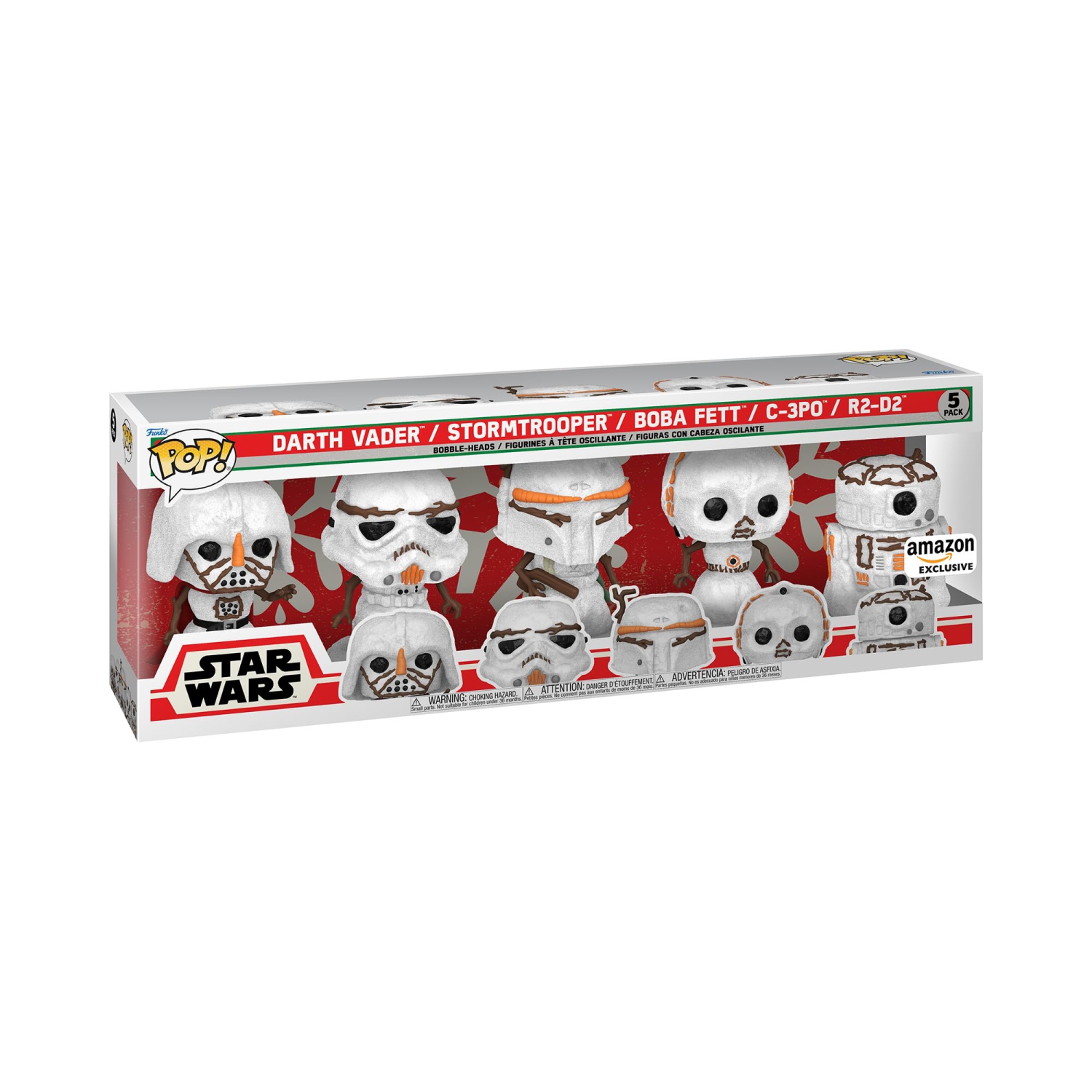 Funko Pop! Star Wars Holiday: Snowman 5 Pack, Multicolored