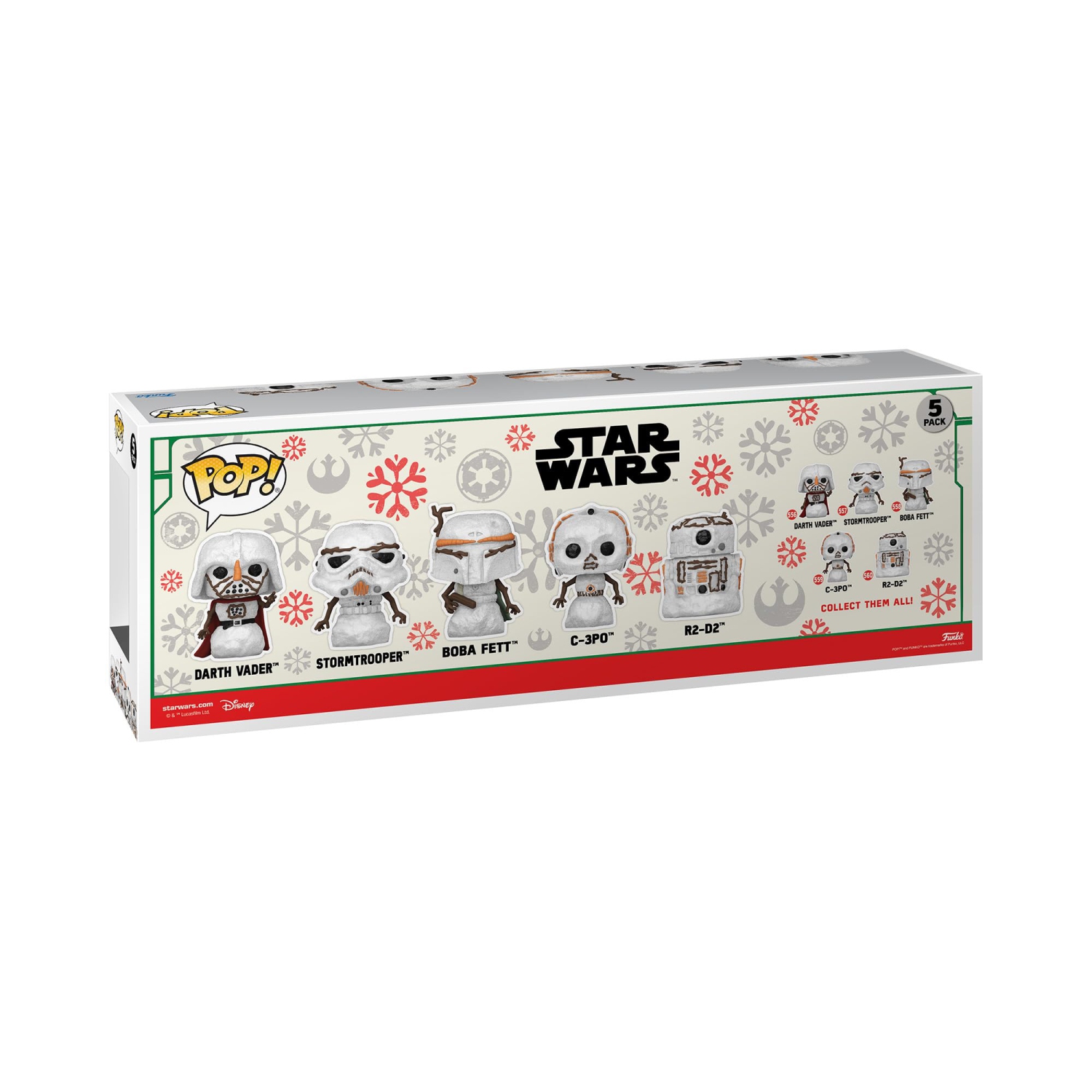 Funko Pop! Star Wars Holiday: Snowman 5 Pack, Multicolored