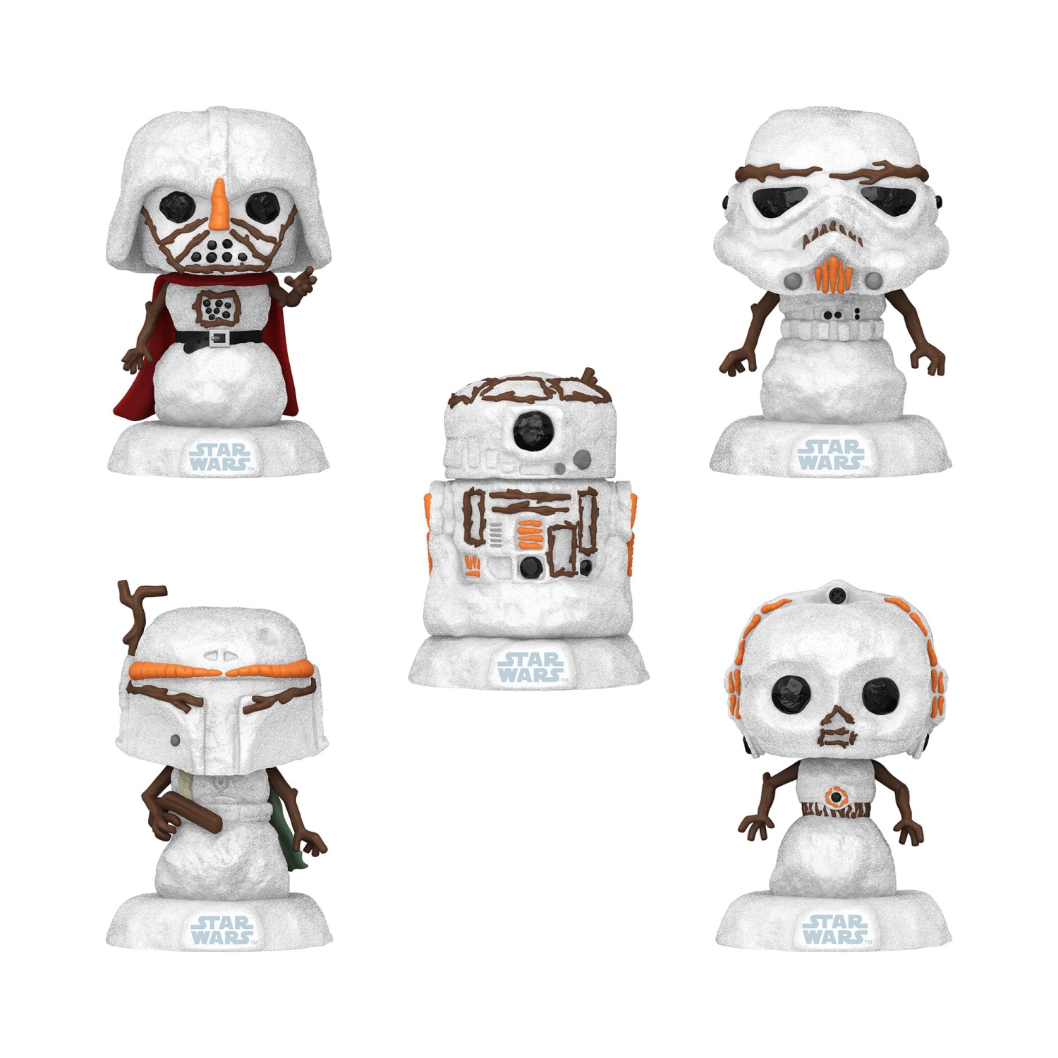 Funko Pop! Star Wars Holiday: Snowman 5 Pack, Multicolored
