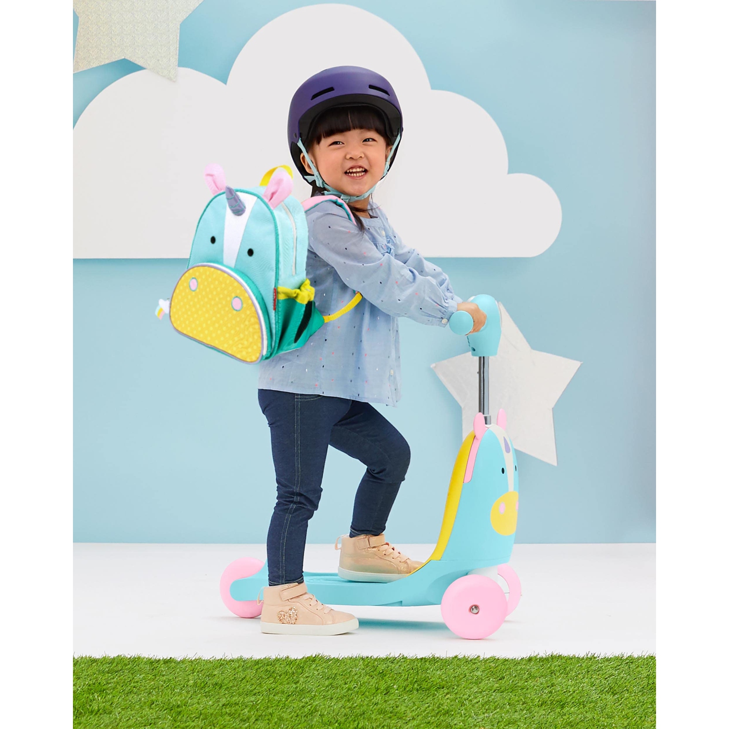 Trotteur d'activités 3-en-1 de Skip Hop pour jeune enfant, licorne Zoo