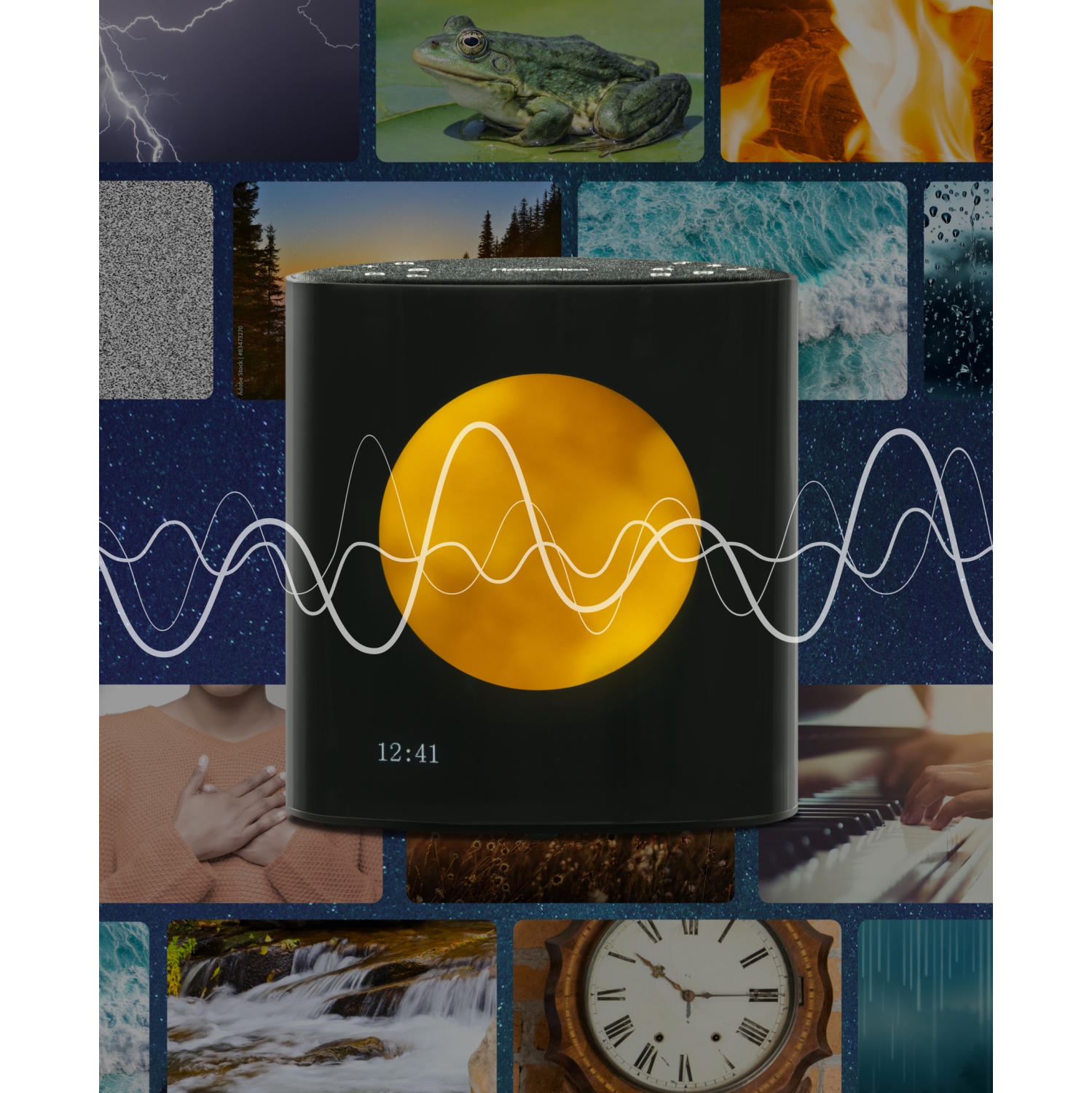 Homedics Sound Sleep Moon Dream Sound Machine and Clock