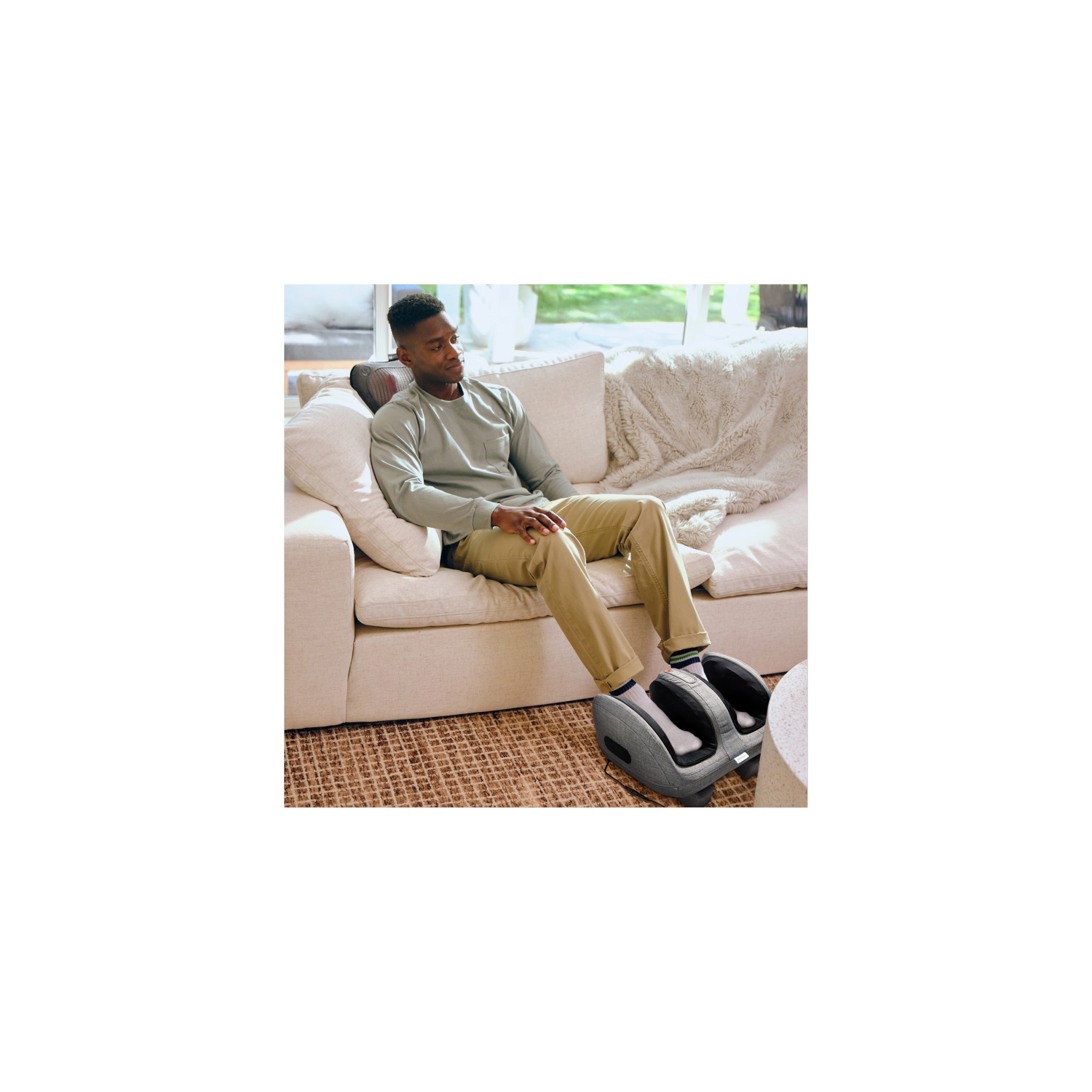 Masseur shiatsu à l'air pour les pieds et les mollets de HoMedics