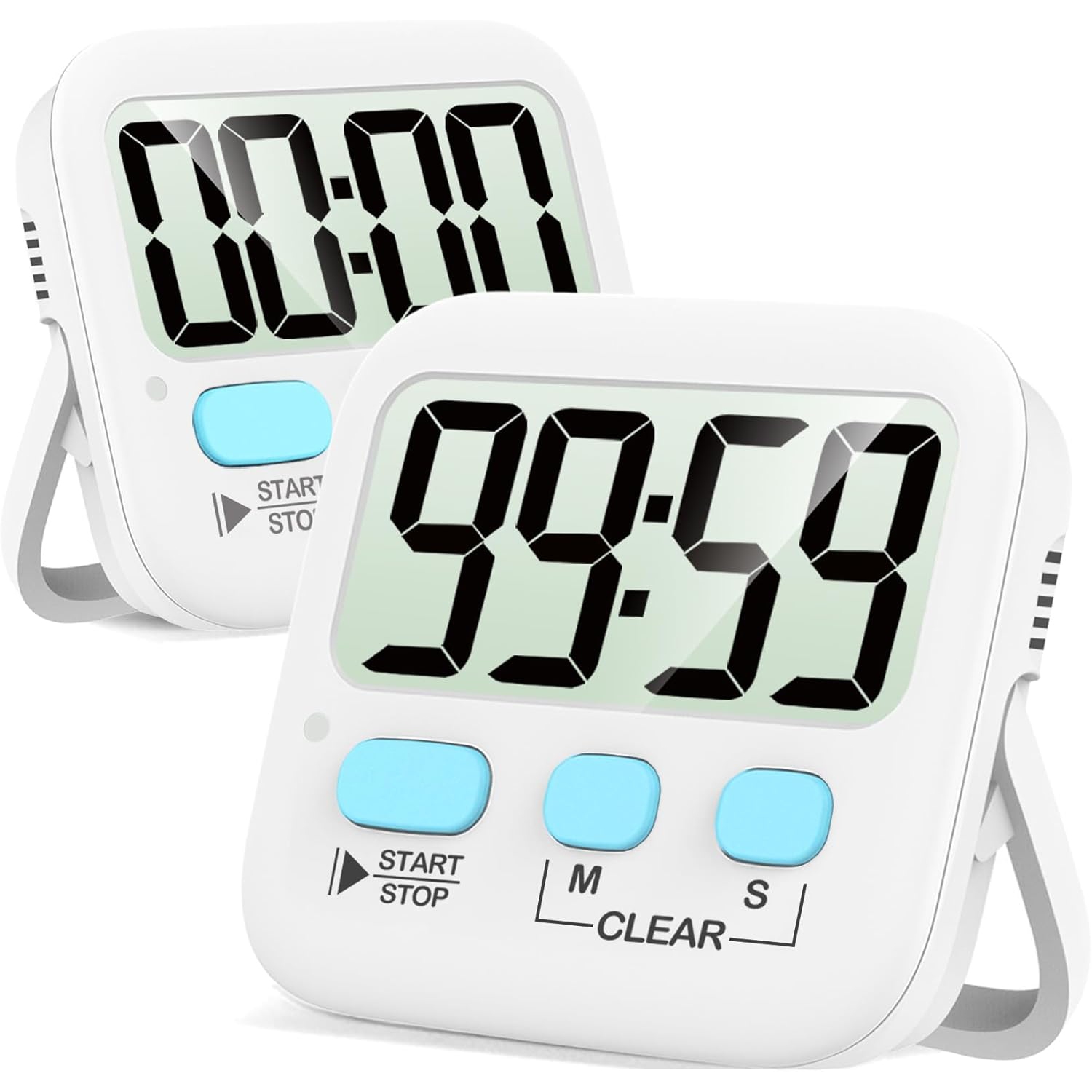 Timer, 2 Pack Timer for Kids, Kitchen Timers, Digital Timer for Cooking, Egg Timer, Classroom Timer for Teacher, - Battery Incl.