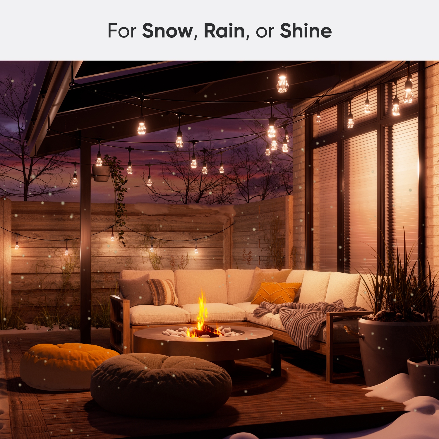 Trousse intelligente de guirlandes lumineuses multicolores intelligentes extérieures Matter de Nanoleaf 98 pi