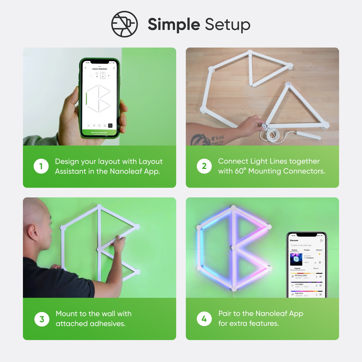 Nanoleaf Lines 60 Degrees Smarter Kit