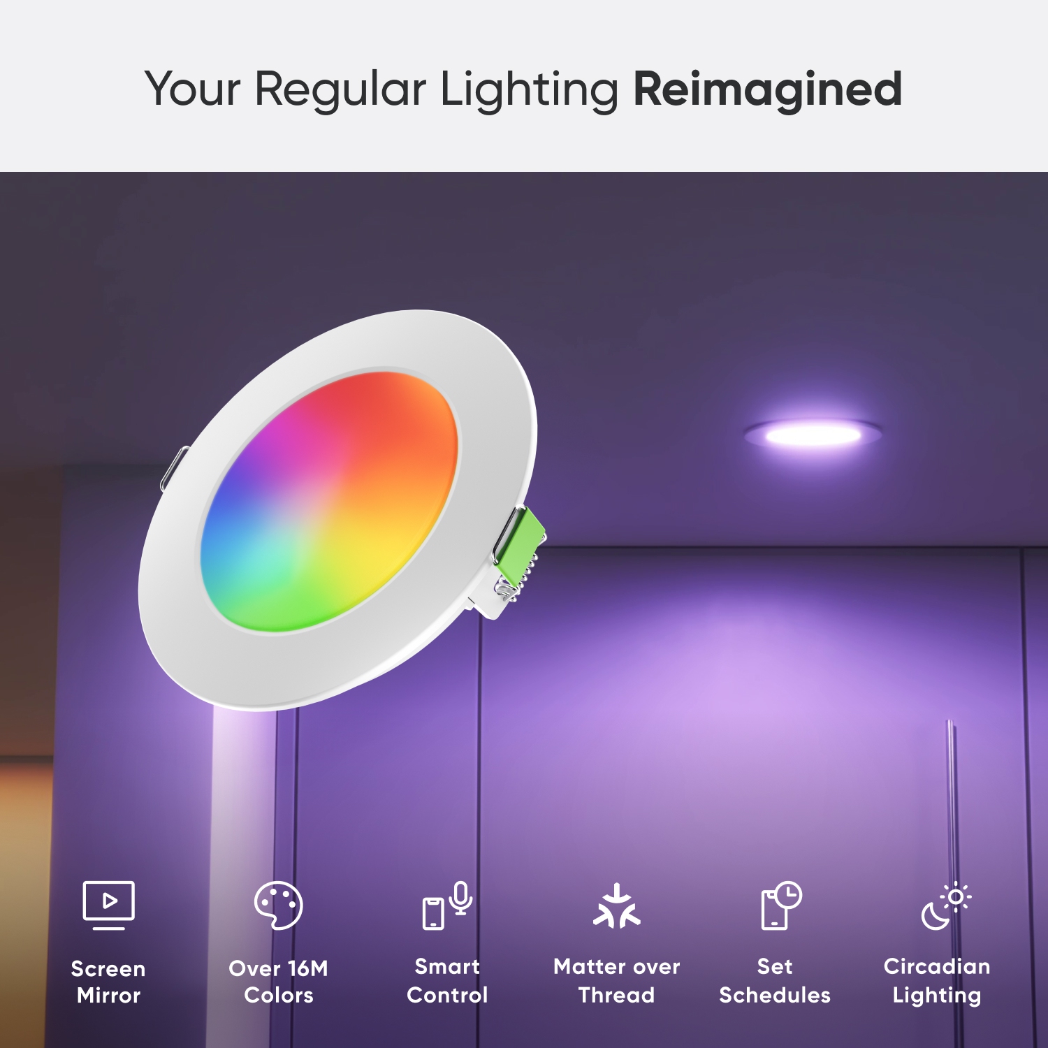 Lampe encastrée ultramince de 4&nbsp;po Matter de Nanoleaf