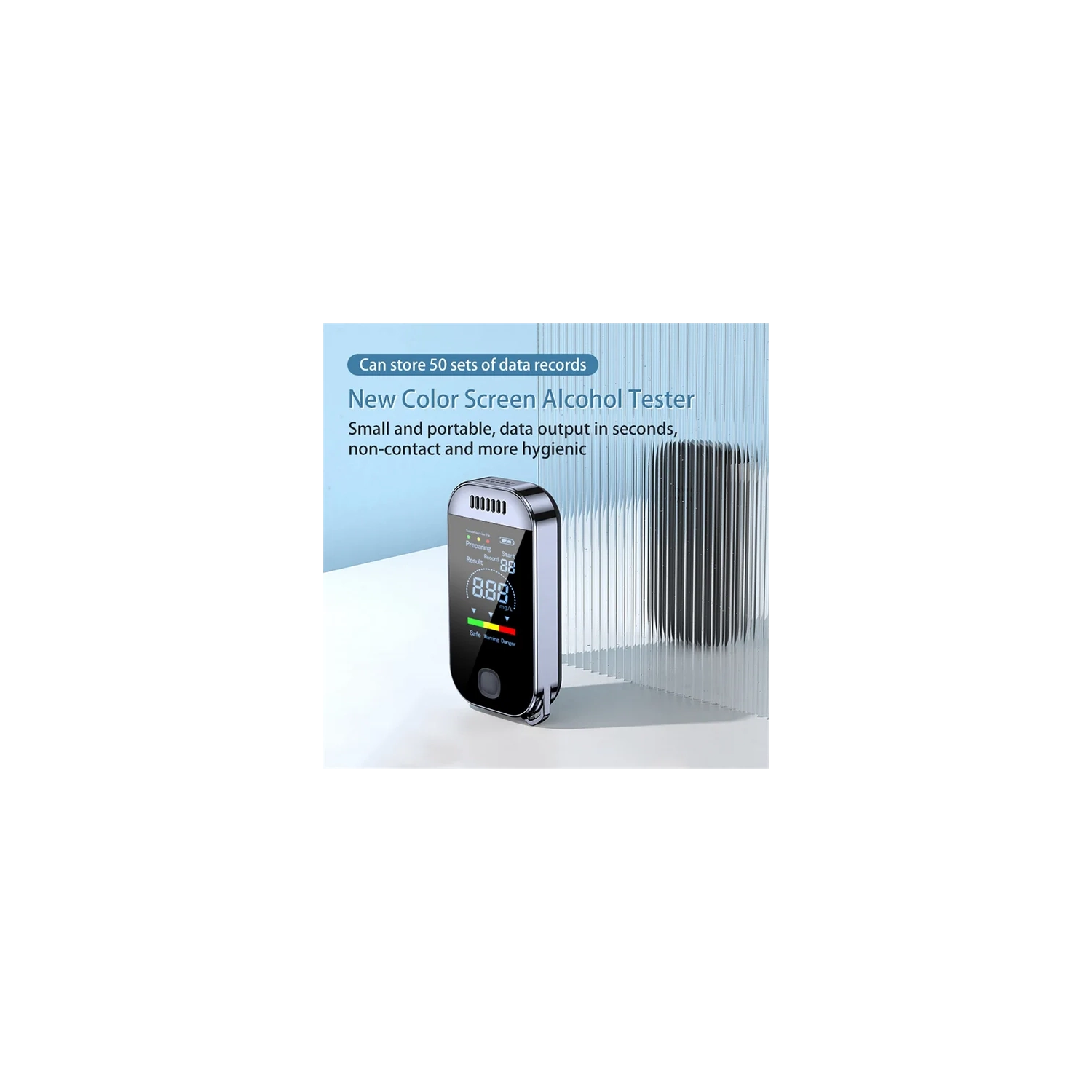 Éthylomètre numérique professionnel avec écran ACL Testeur d'alcool électronique rechargeable USB Porte-clés - EXPÉDITION GRATUITE