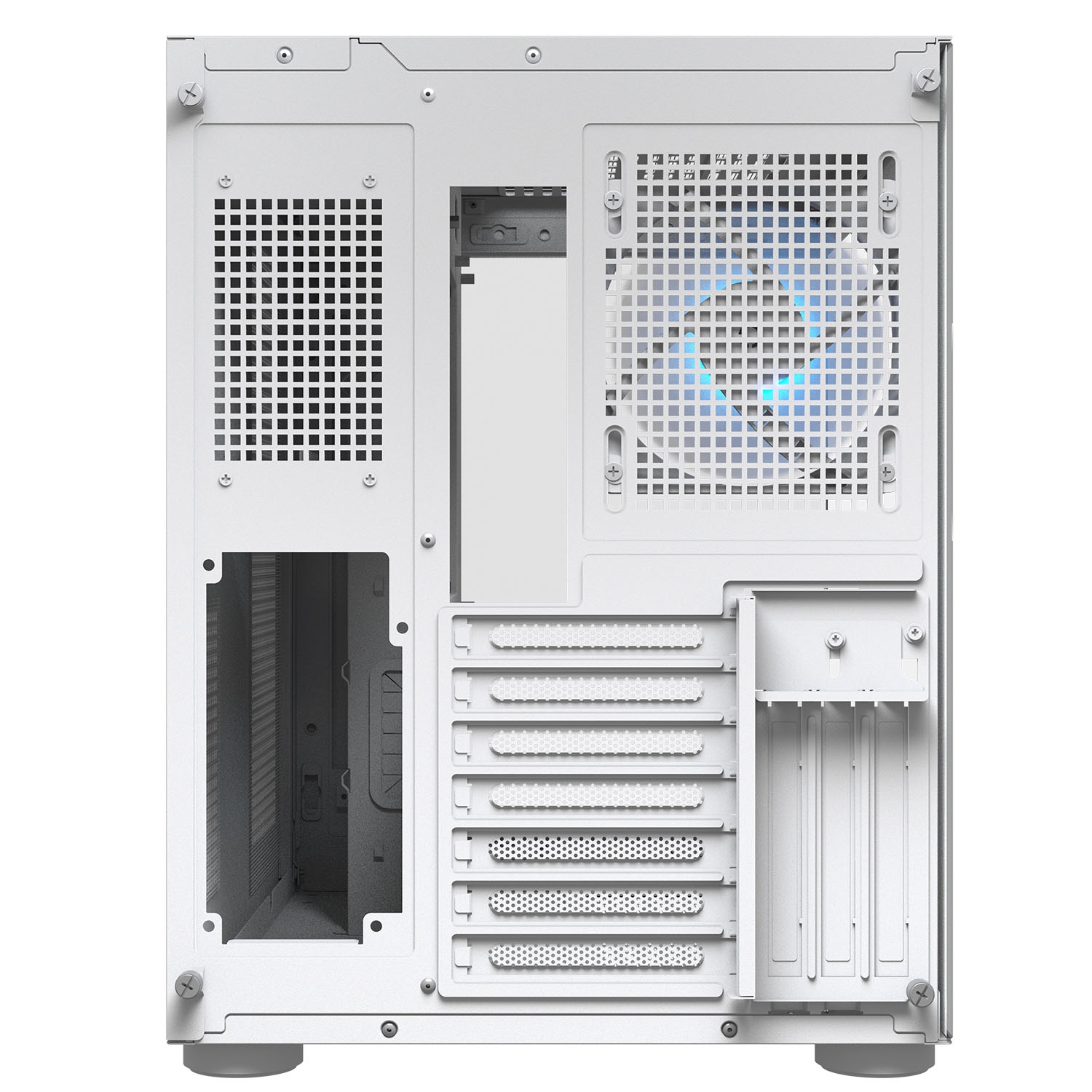 Cougar FV150 RGB Mid Tower ATX Computer Case, Tempered Glass Side Panel, 4 x 120mm ARGB Fans Pre-Installed, White