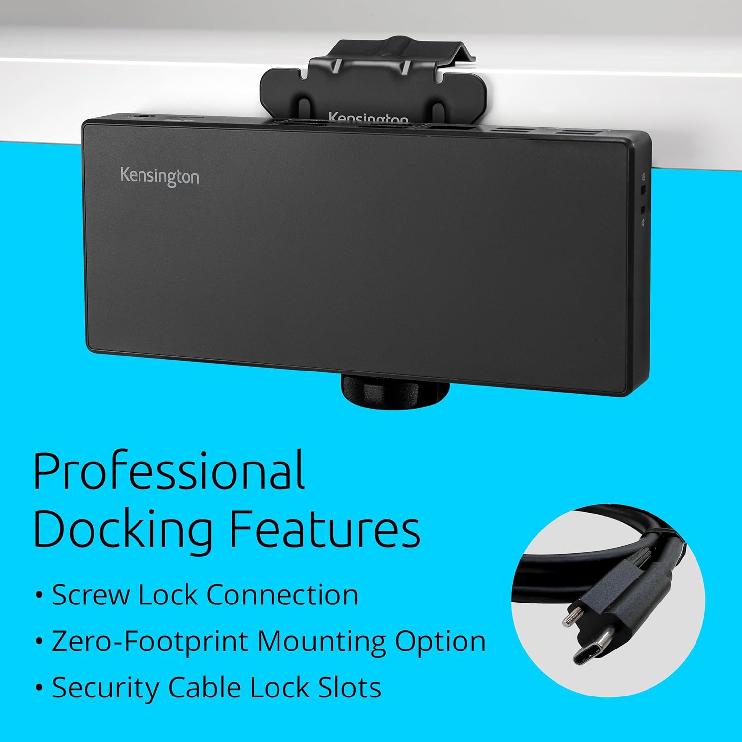 Kensington – Station d'accueil universelle DisplayLink SD4782P EQ, double vidéo 4K, 2 HDMI, 2 DisplayPort, avec 100&nbsp;W Power Delivery, Ethernet,