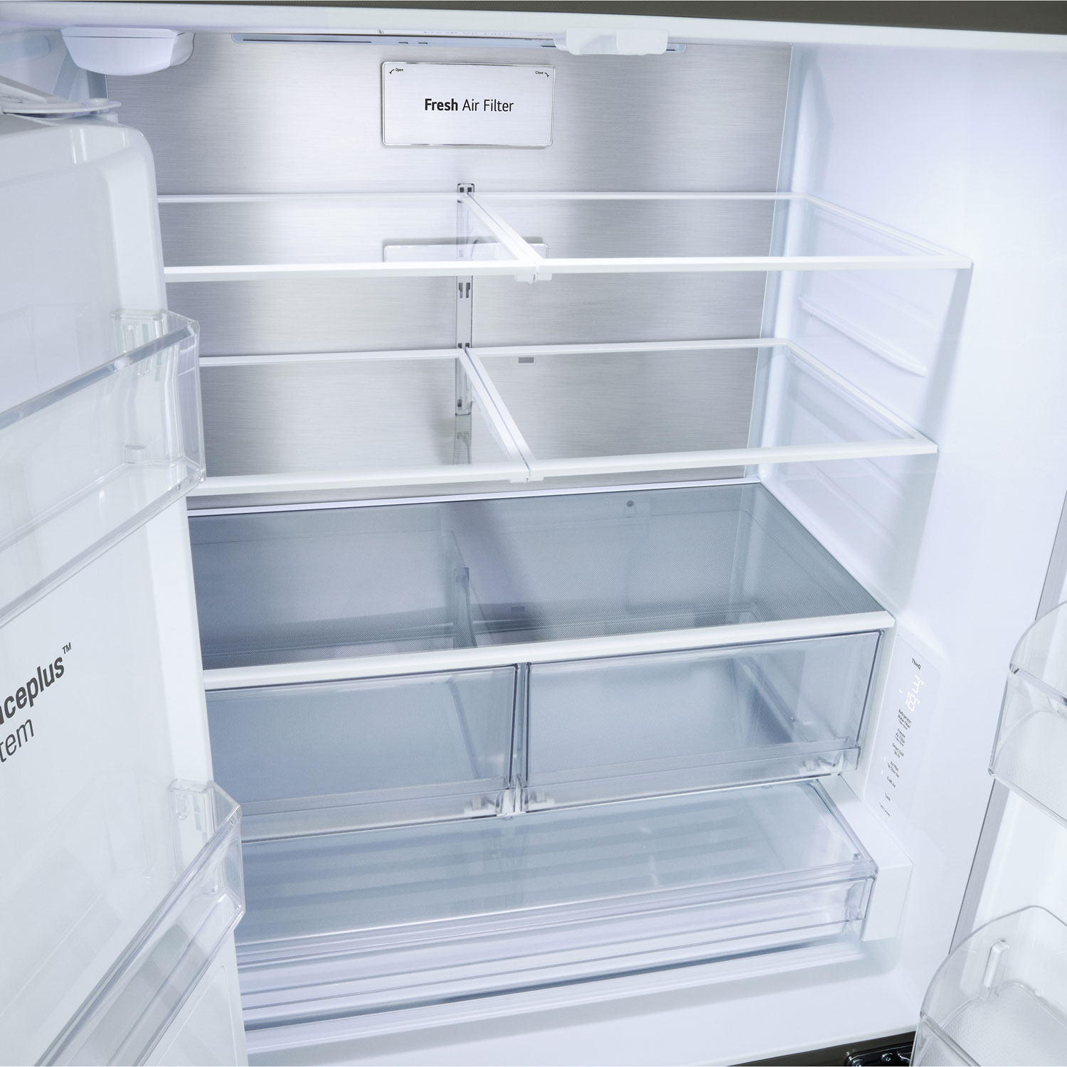 LG 36" 23.7 Cu. Ft. French 3-Door Counter-Depth MAX Refrigerator with Zero Clearance - Stainless Steel