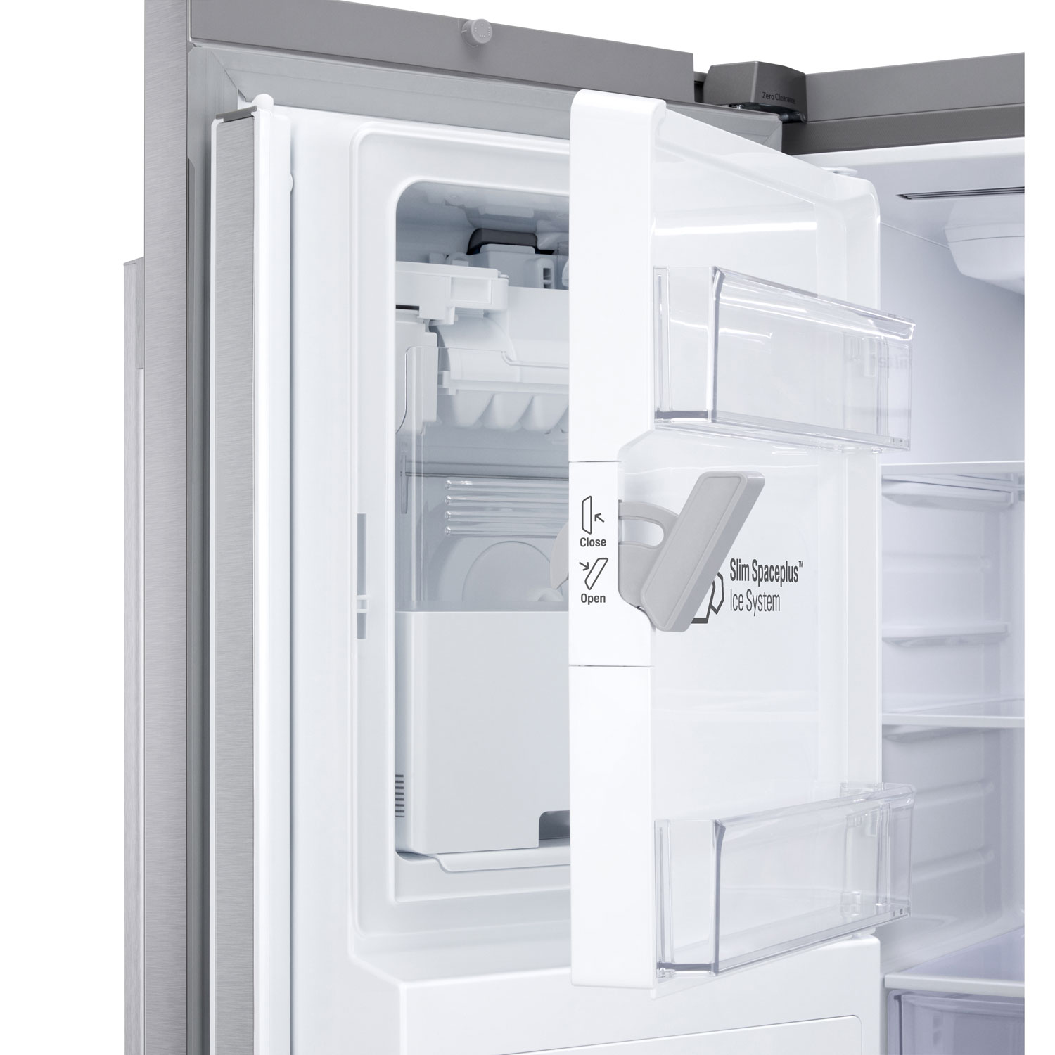 LG 36" 23.7 Cu. Ft. French 3-Door Counter-Depth MAX Refrigerator with Zero Clearance - Stainless Steel