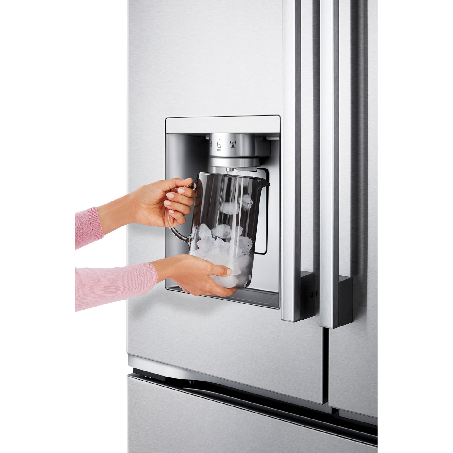 LG 36" 23.7 Cu. Ft. French 3-Door Counter-Depth MAX Refrigerator with Zero Clearance - Stainless Steel