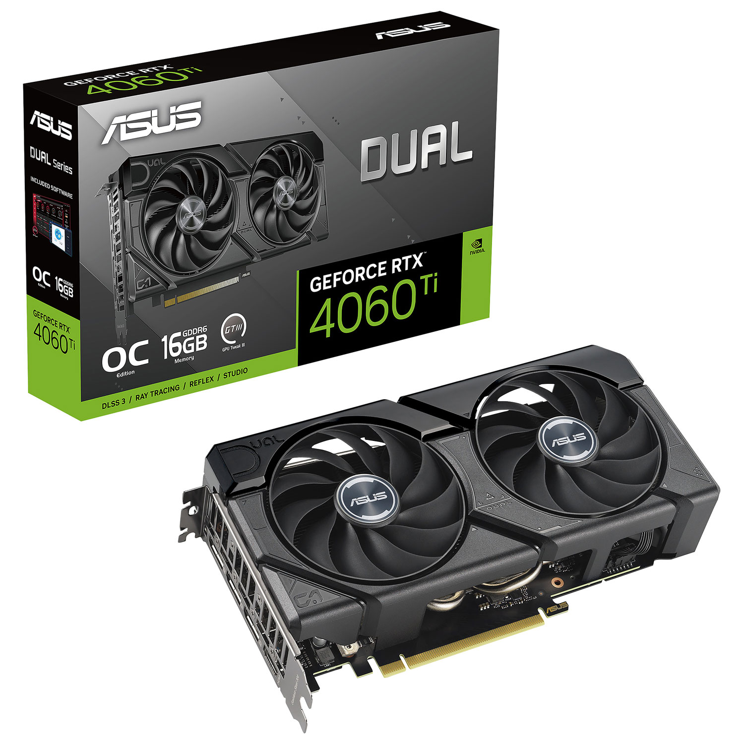 ASUS Dual NVIDIA GeForce RTX 4060 Ti EVO OC 16GB GDDR6 Video Card