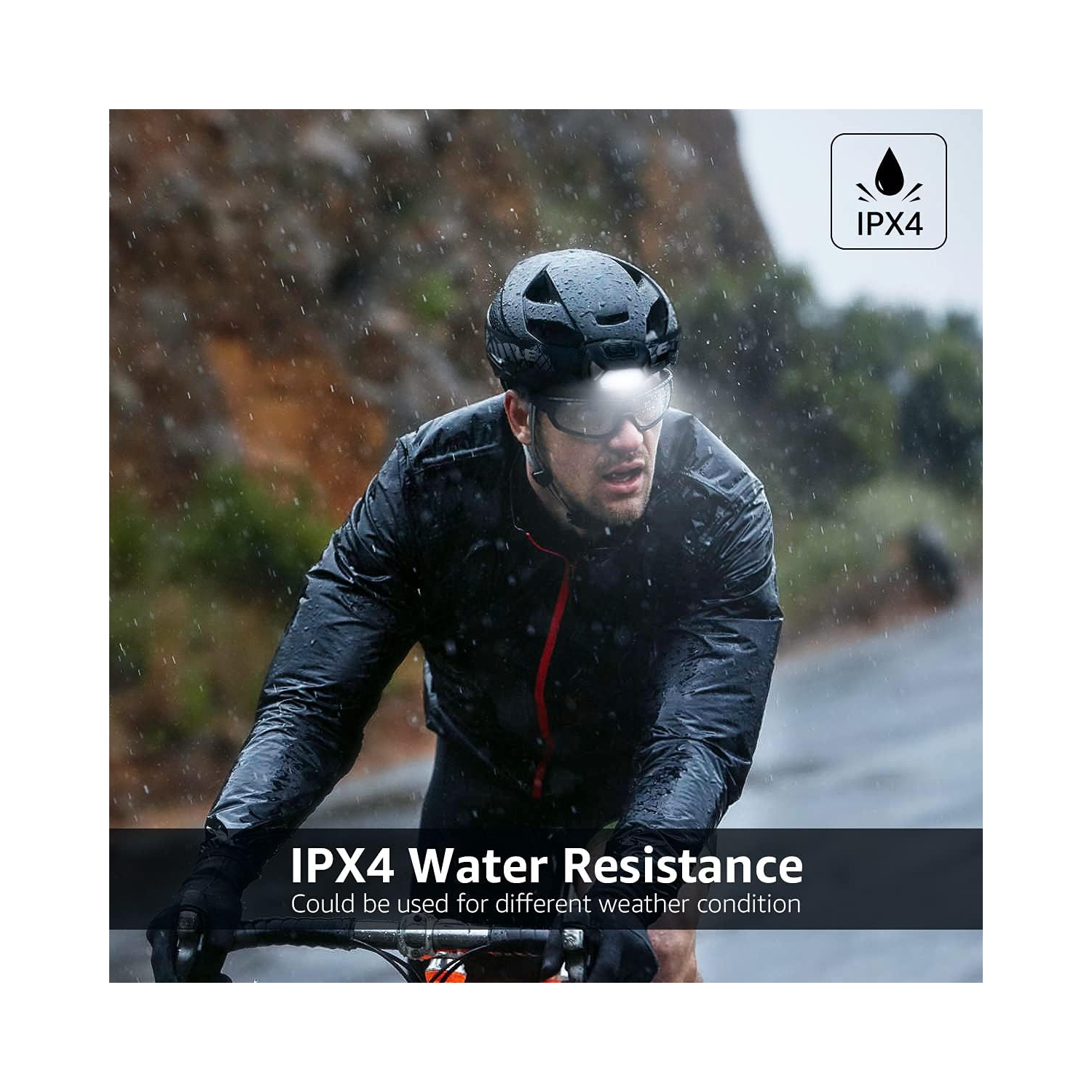 LE LED – Lampe frontale super brillante à piles de 1300 lux, lumière rouge blanche et 6 modes d'éclairage, lampe frontale étanche et légère en