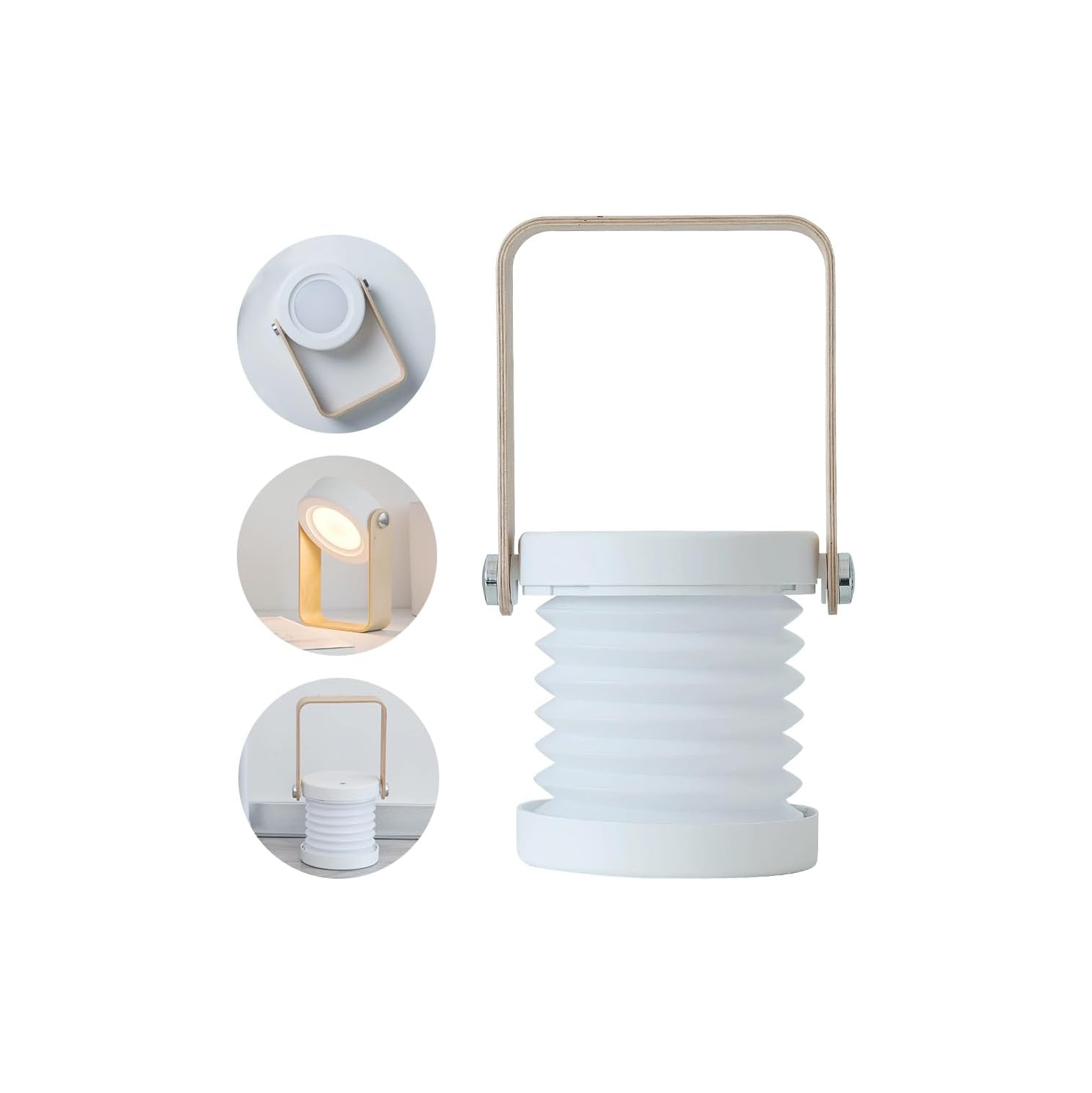 Lanterne de camping à DEL pliable,Lampe à pile tactile rechargeable, lampe de poche d'urgence portative, idéale pour l'extérieur, le camping, le