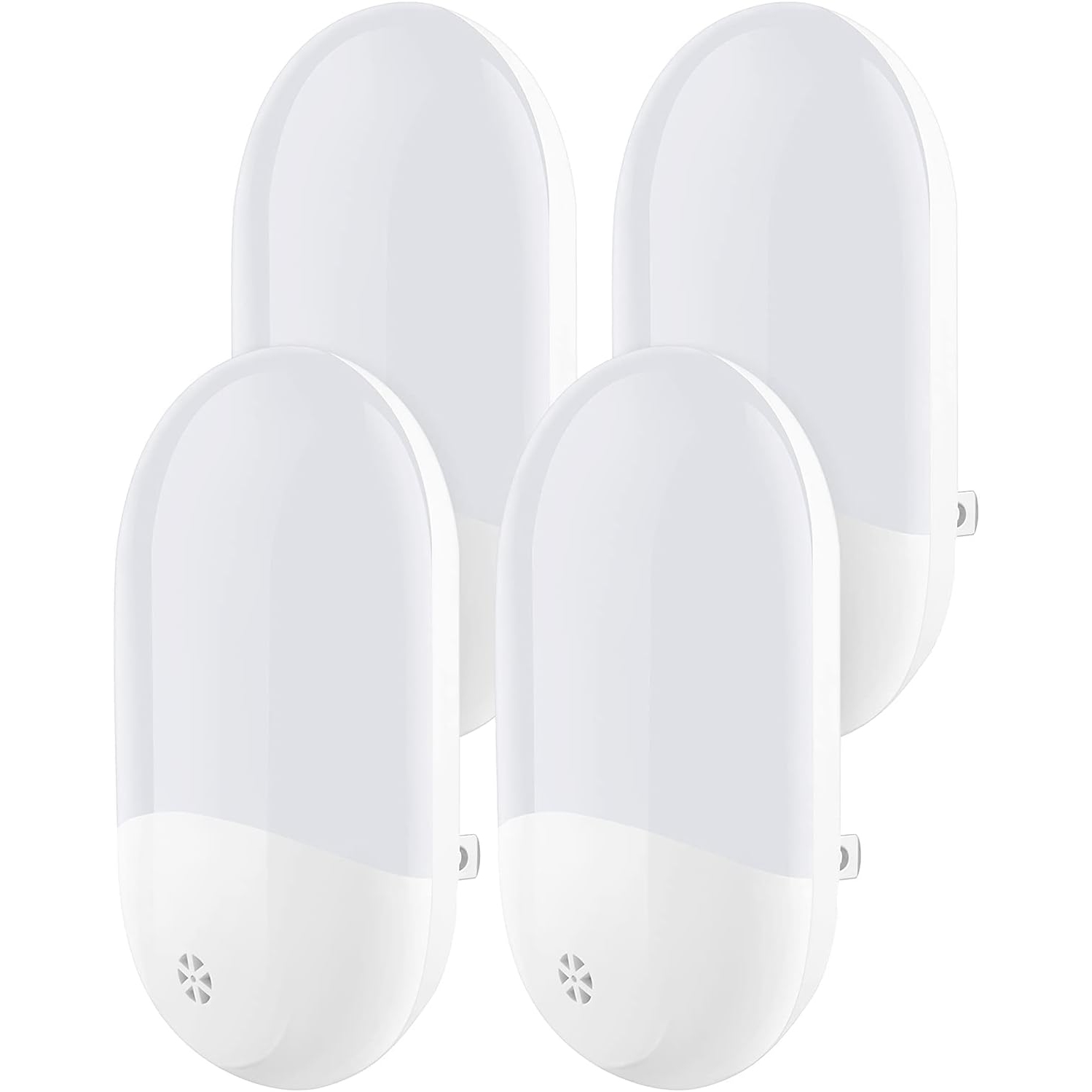 Night Light Plug in Night Light, 4pcs Motion Sensor Night Light Creative Bedside Smart Home Sensor Eye Protection Lamp with Light Sensor for Bedroom Bathroom Living Room