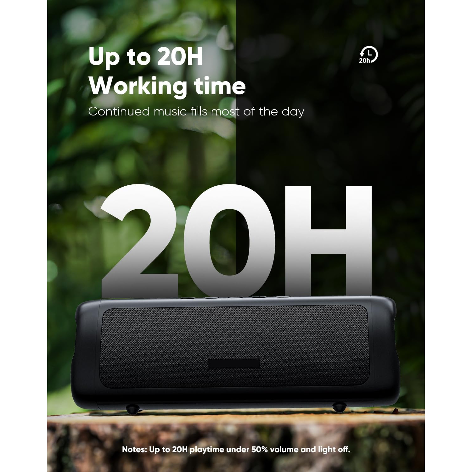 Bluetooth Speaker with HD Sound, Portable Wireless, IPX5 Waterproof, Up to 20H Playtime, TWS Pairing, BT5.3, for Home/Party/Outdoor/Beach, Electronic