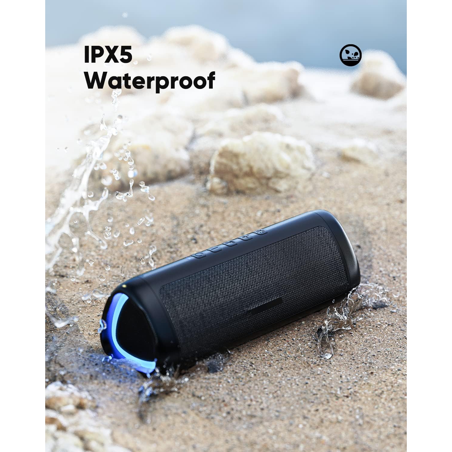 Bluetooth Speaker with HD Sound, Portable Wireless, IPX5 Waterproof, Up to 20H Playtime, TWS Pairing, BT5.3, for Home/Party/Outdoor/Beach, Electronic