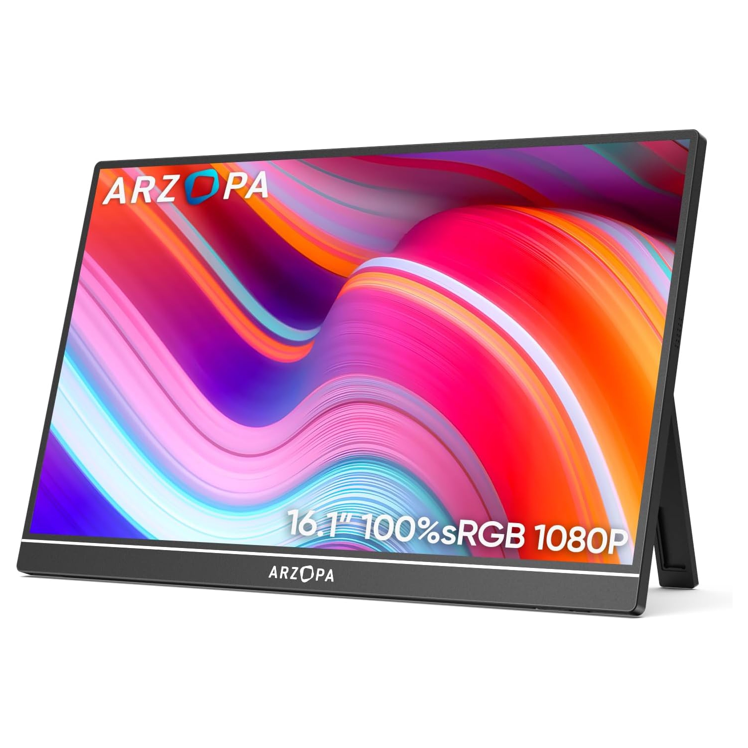 Moniteur Portable ARZOPA, 16,1 po FHD 1080P avec support, 100 % sRGB Gamut de Couleurs Élevé, Moniteur Portable pour Ordinateur Portable pour Bureau et Divertissement - Z1C