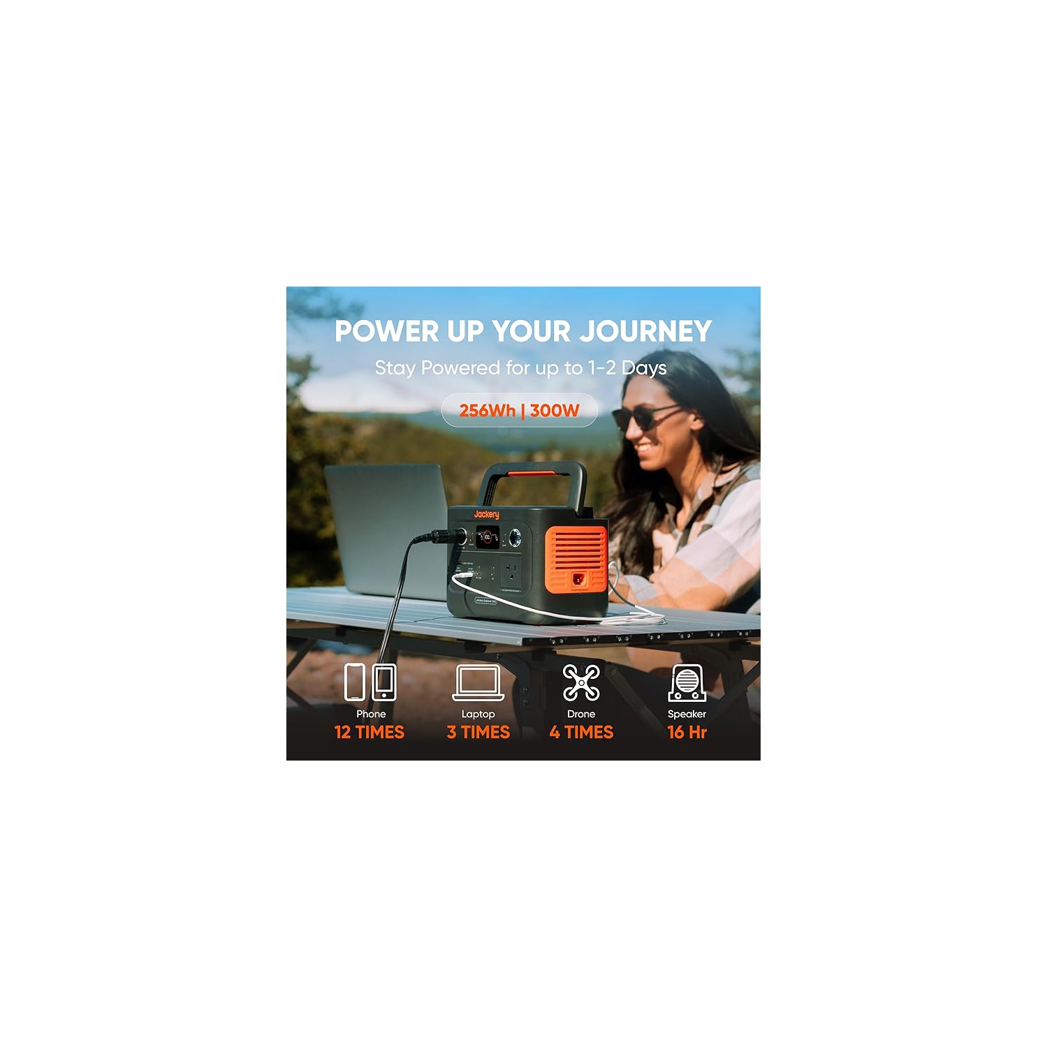 Jackery Explorer 240 V2 Portable Power Station 2024 Version, 1Hr Fast Charging, Versatile Scenarios -Outdoor Camping, RV Travel