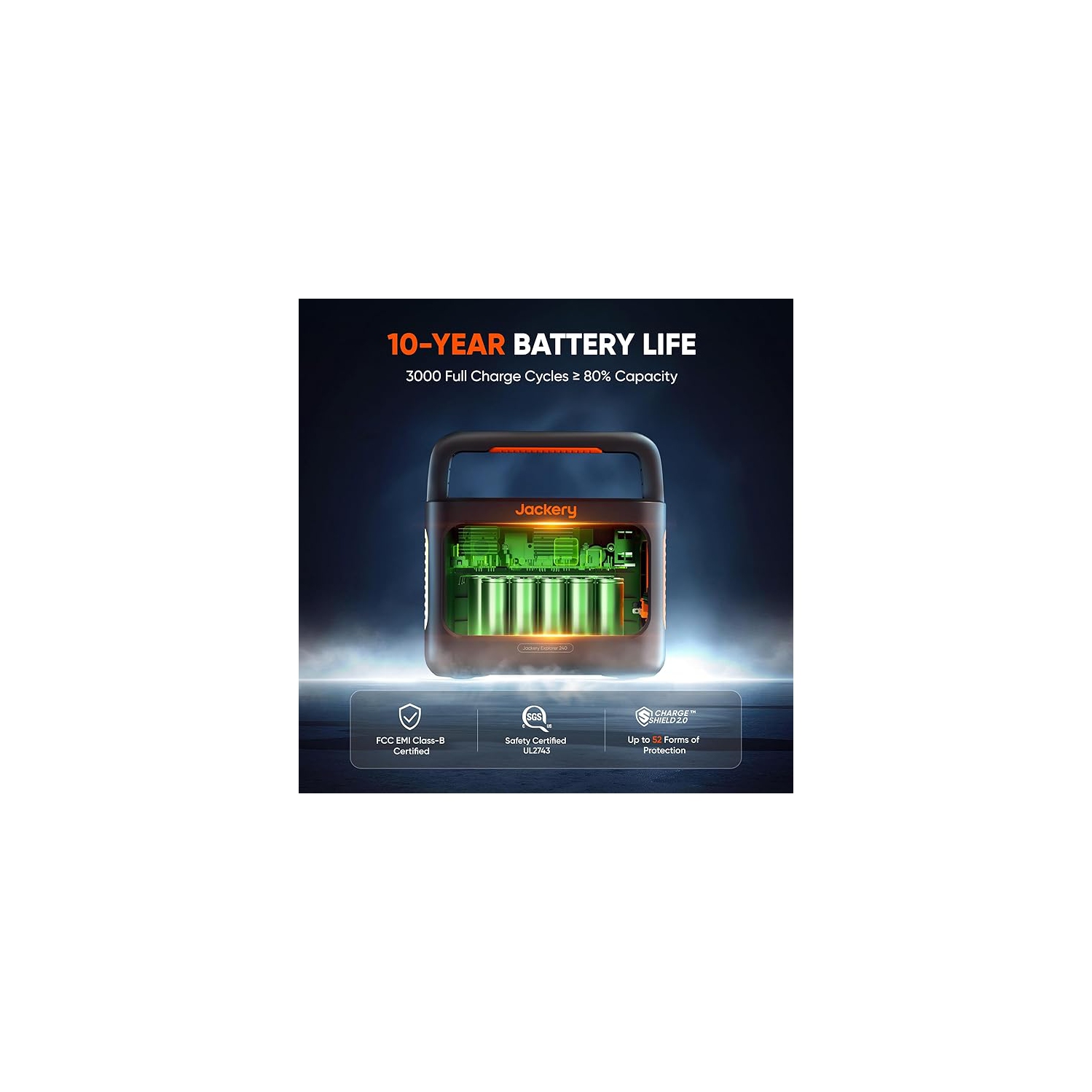 Jackery Explorer 240 V2 Portable Power Station 2024 Version, 1Hr Fast Charging, Versatile Scenarios -Outdoor Camping, RV Travel