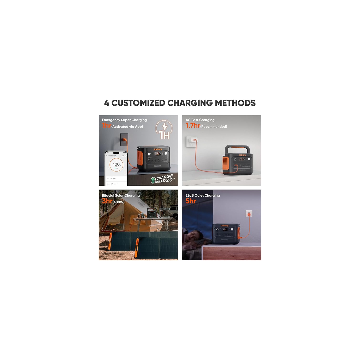 Station d'alimentation portative Explorer 1000 v2 de Jackery, charge rapide de 1 h, générateur solaire pour l'extérieur