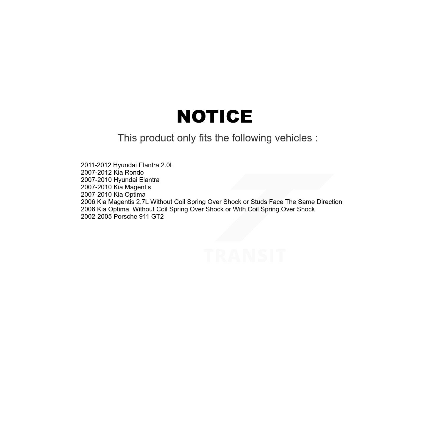 Kit de bras de barre stabilisatrice de suspension 72-K750102 pour Hyundai Elantra Kia Rondo Porsche 911 Optima