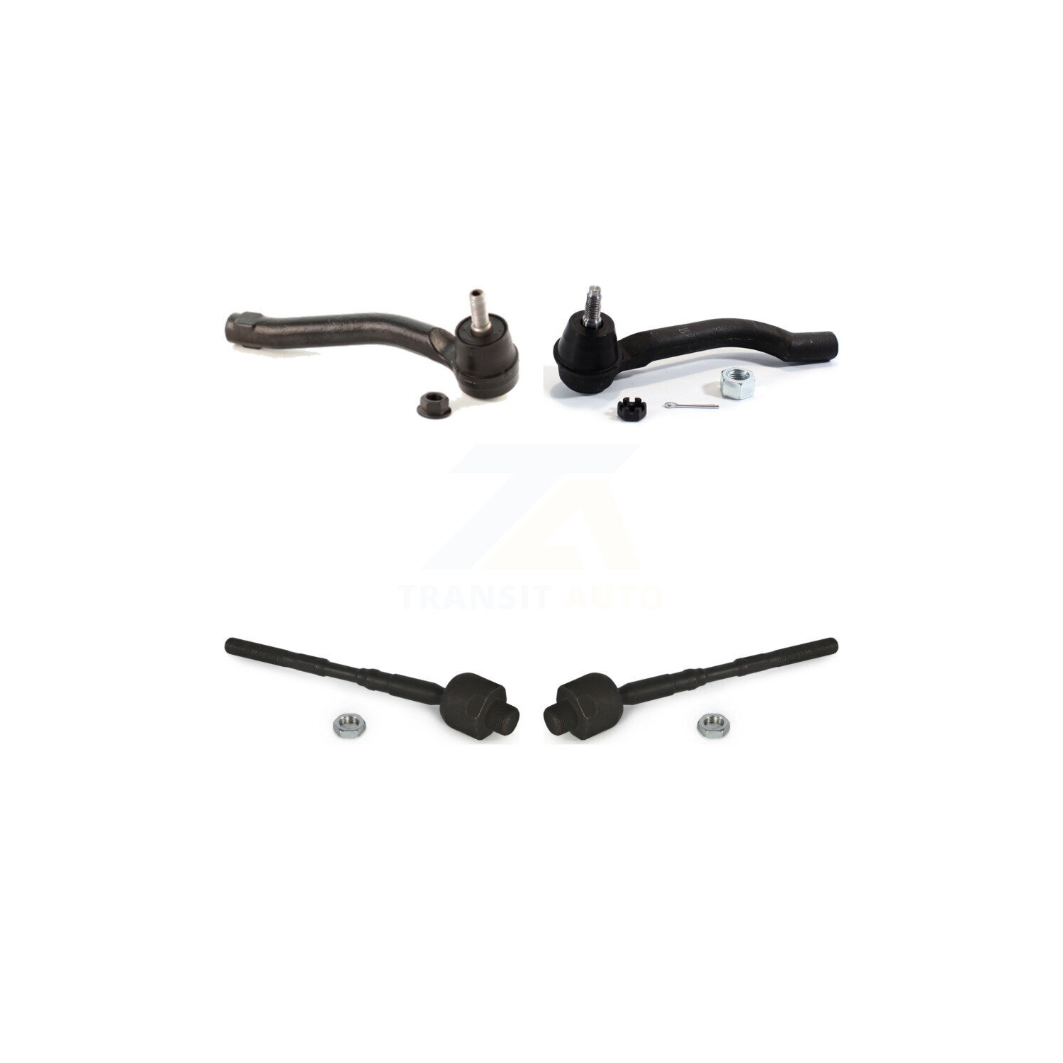 Front Outer & Inner Steering Tie Rod End Kit For Nissan Rogue Select K72-101418