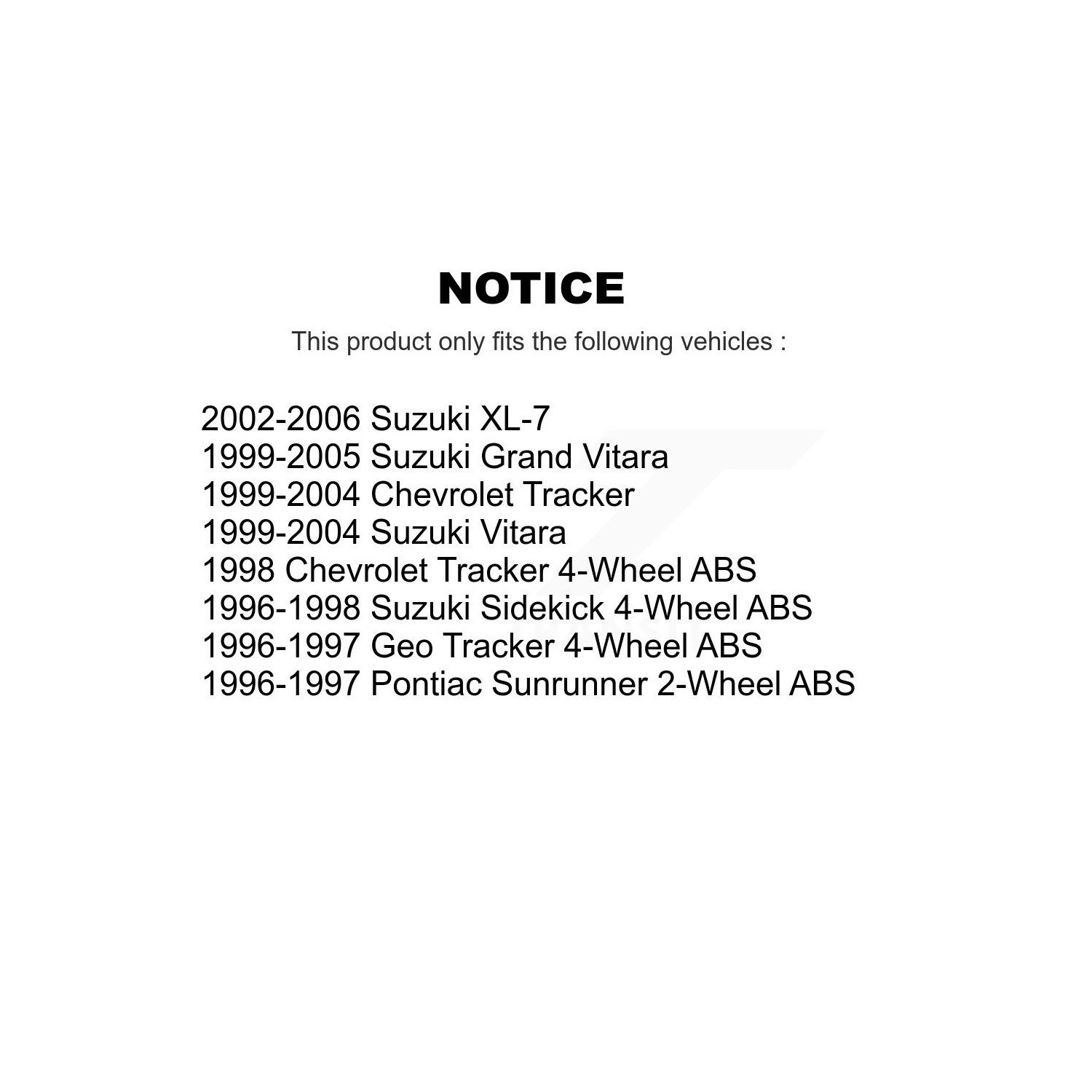 Front Suspension Struts Kit For Tracker Suzuki Chevrolet Grand Vitara XL-7 Sidekick Geo K78-100827