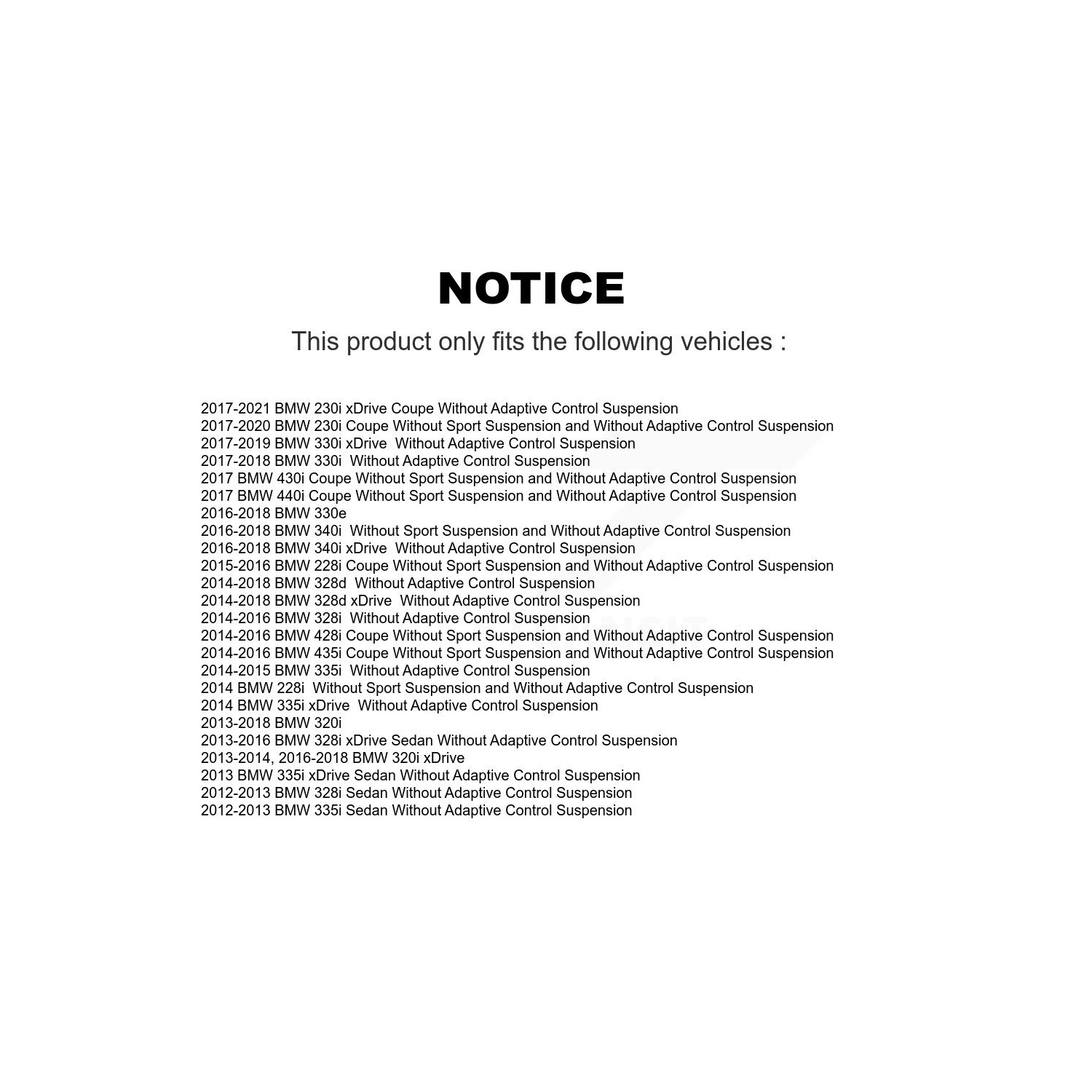 Paire d'amortisseurs arrière pour BMW 328i xDrive 330i 320i 328d 340i 230i 330i 228i 435i 335e K78-101068