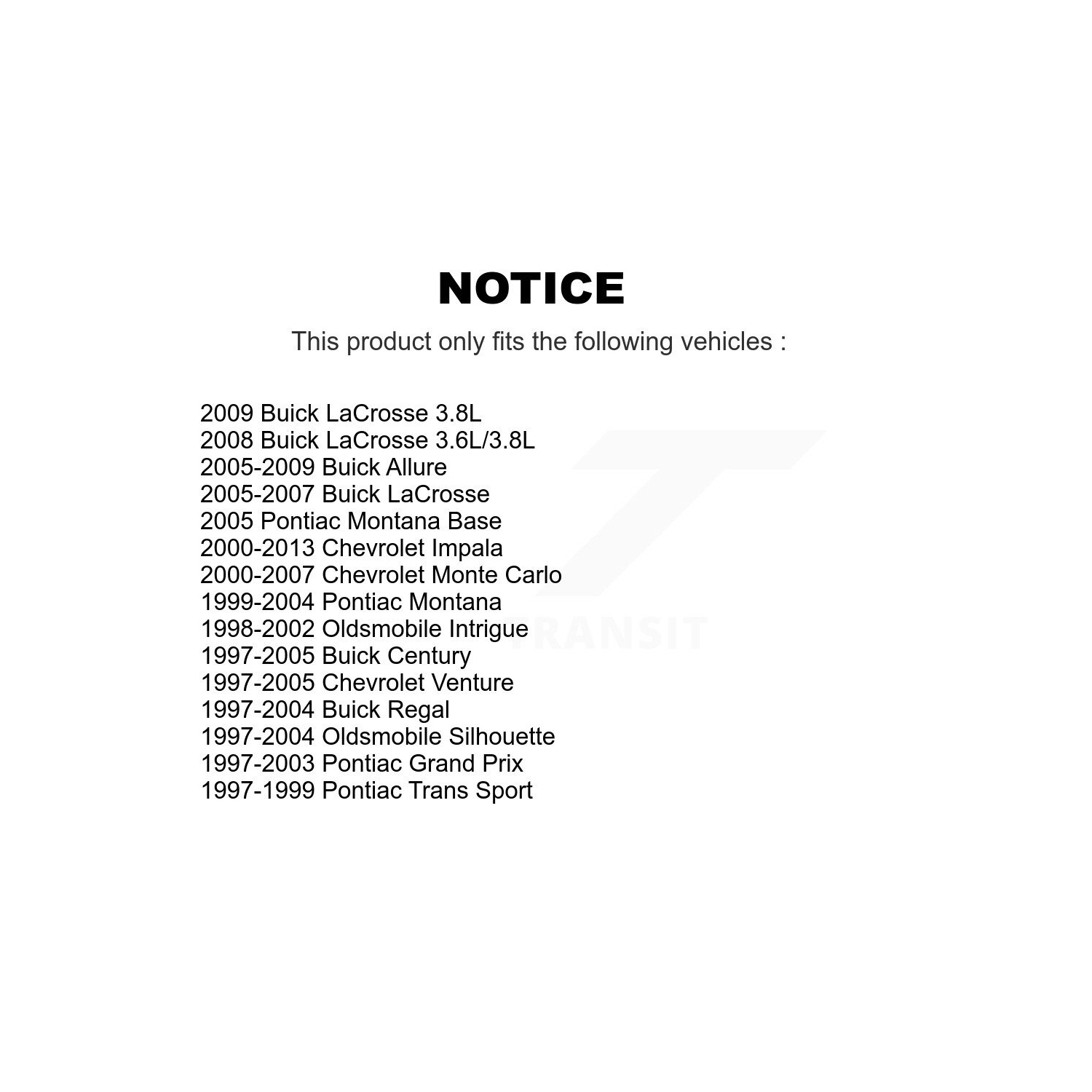 Jambe de force avant 78-71661 pour Chevrolet Impala Buick LaCrosse Pontiac Montana Century Allure