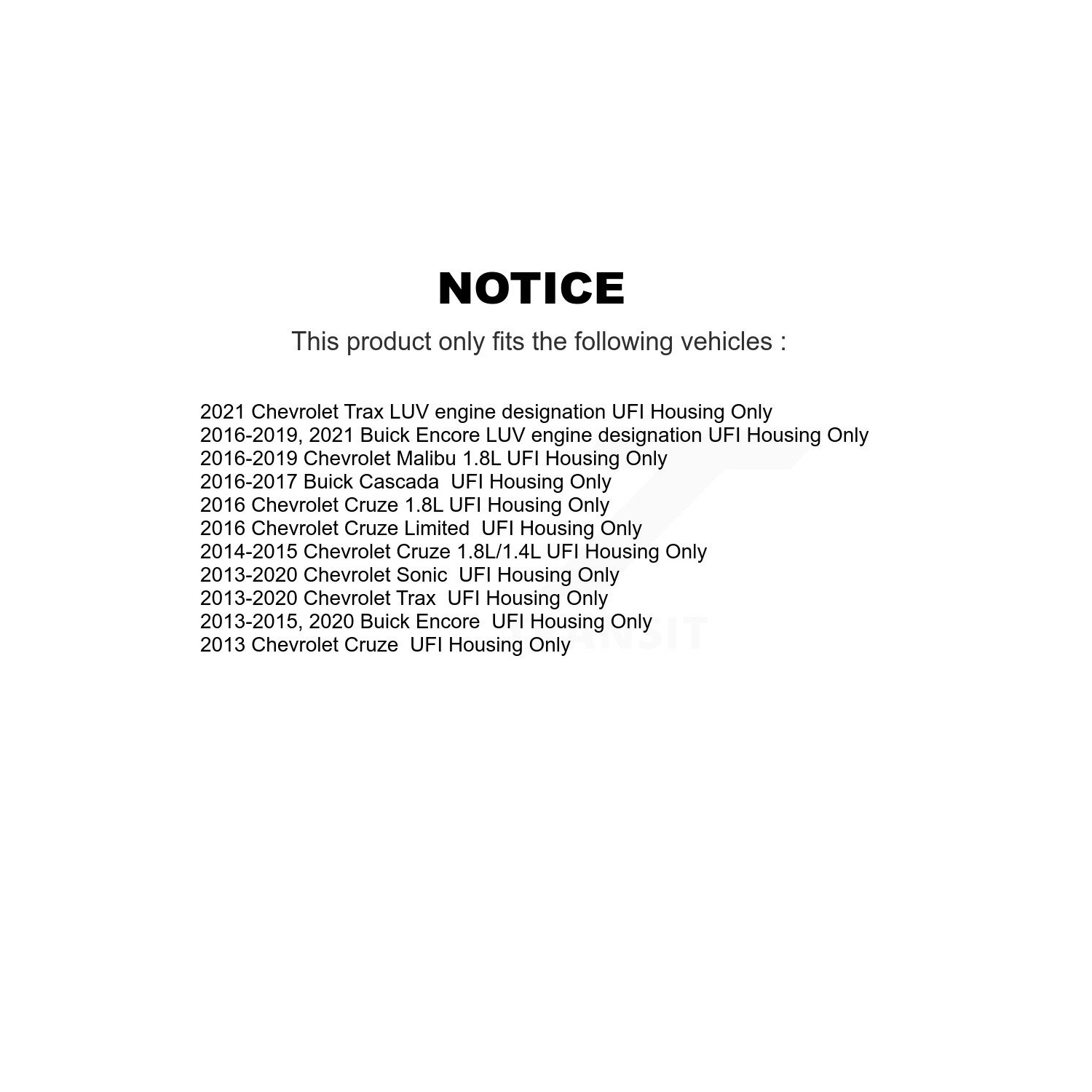 Filtre à huile à cartouche pour Chevrolet Cruze Buick Encore Trax Sonic Malibu K56-100570