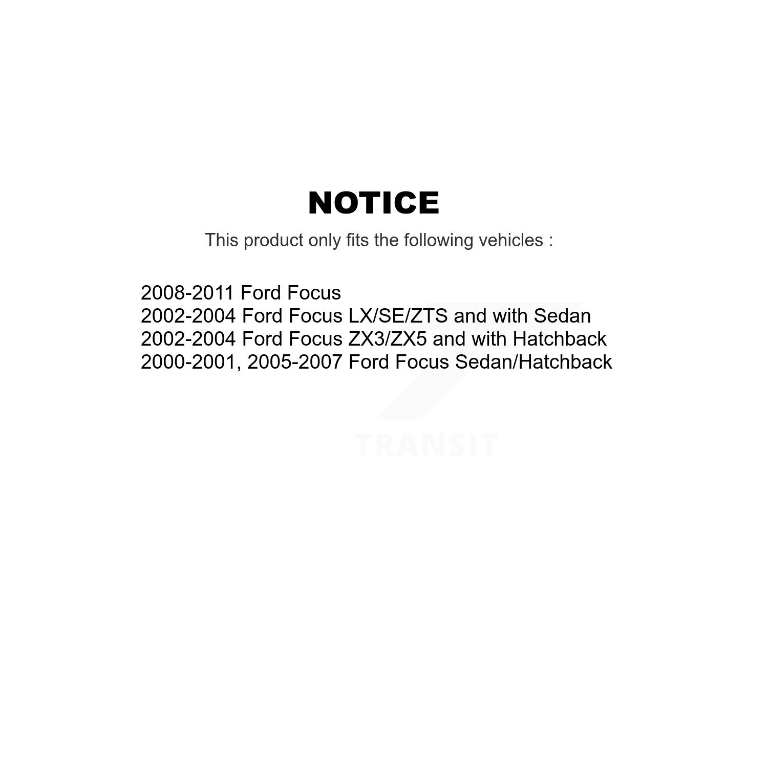 Rear Suspension Shock Absorbers Pair For Ford Focus K78-100343