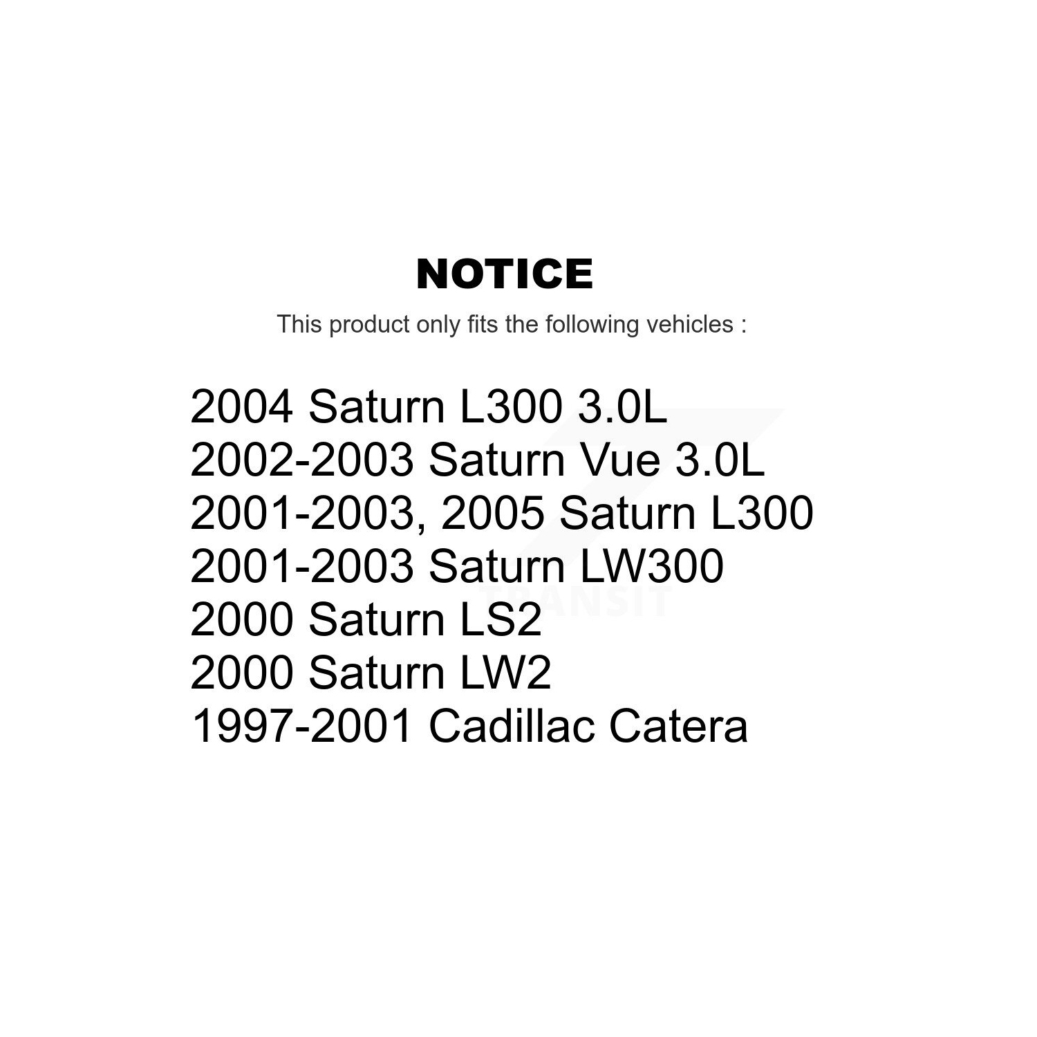 Filtre à huile à cartouche moteur pour Saturn Vue L300, Cadillac Catera LS2 LW300 LW2 K56-100198