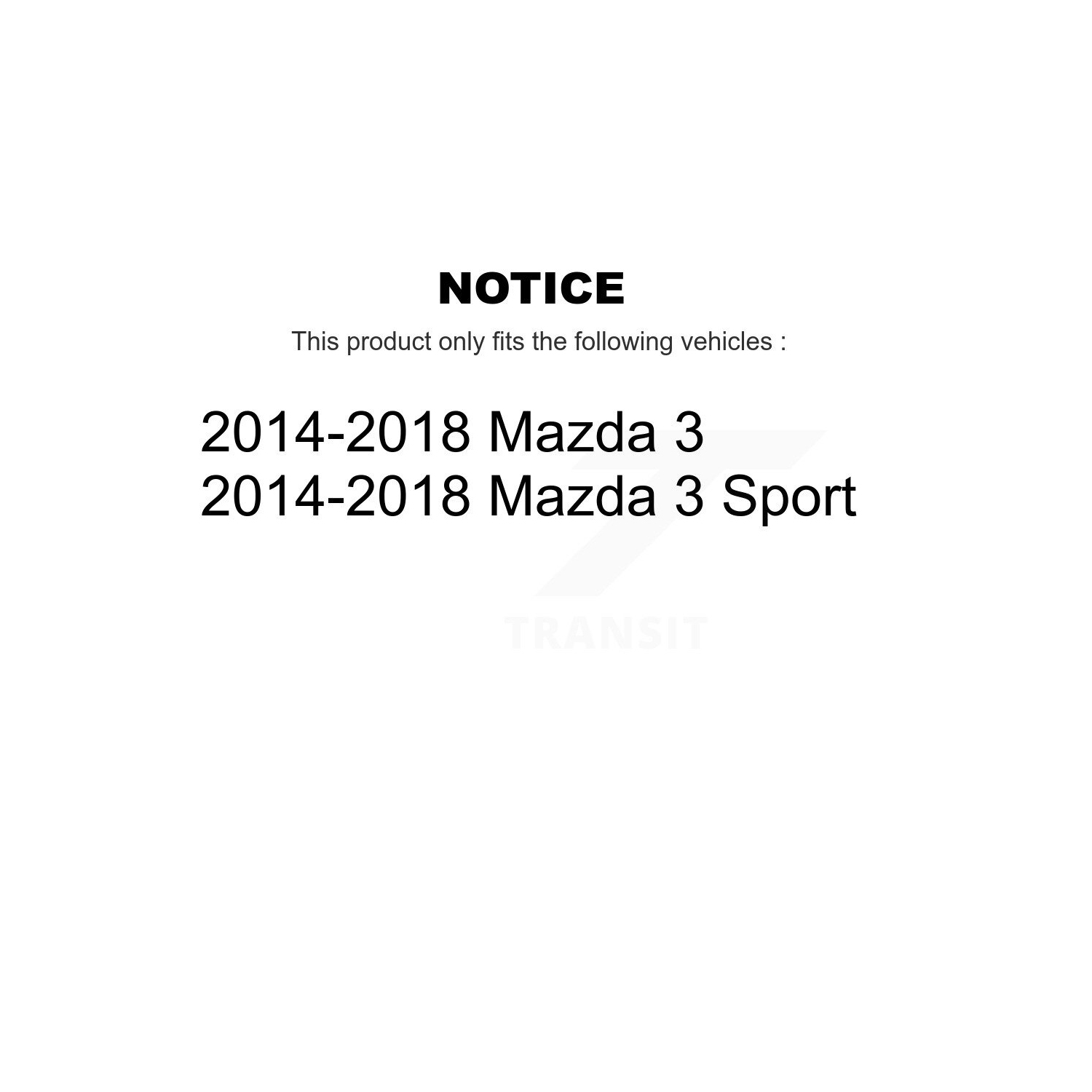 Front Right Suspension Stabilizer Bar Link Kit 72-K750751 For 2014-2018 Mazda 3 Sport