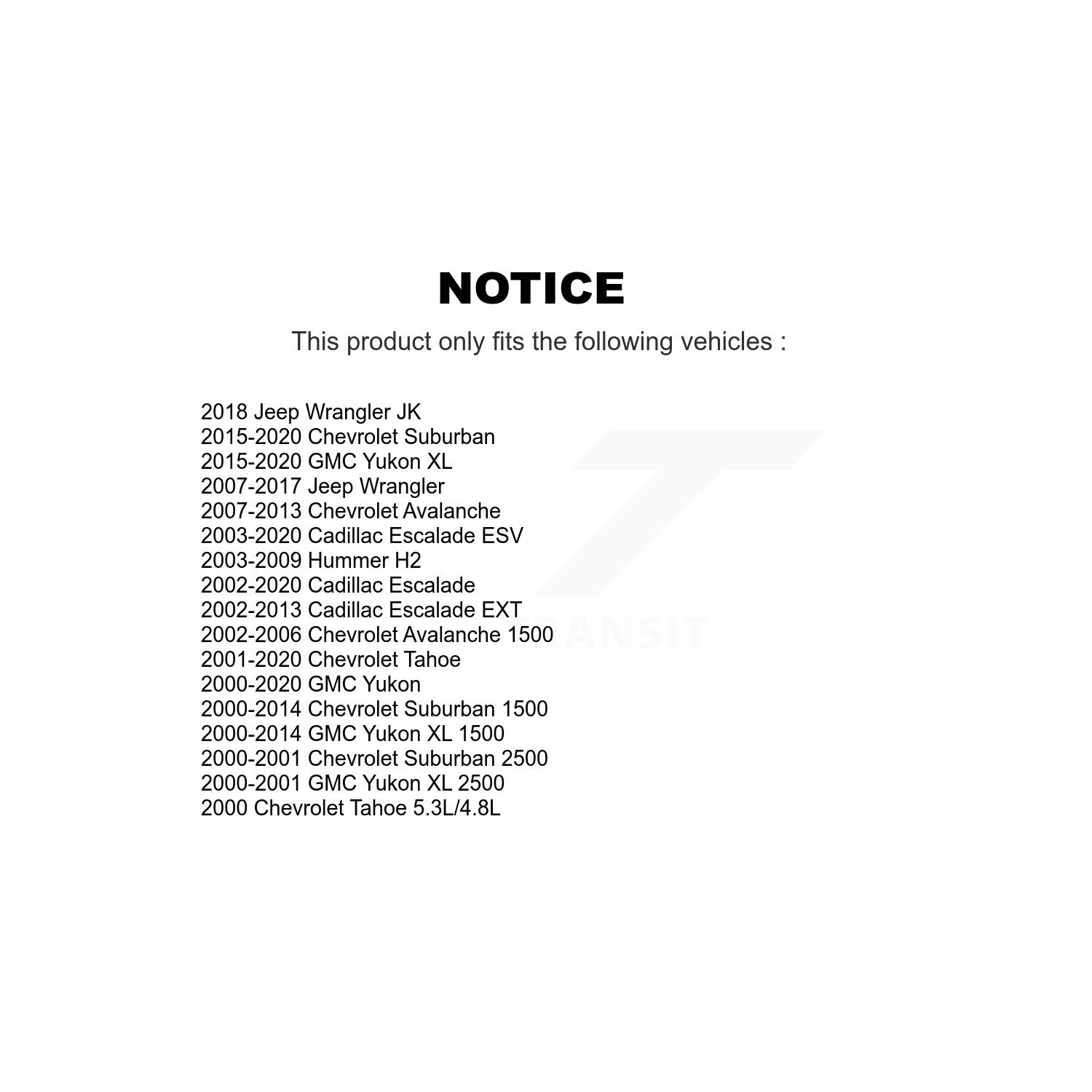 Rear Link Pair For Jeep Wrangler Chevrolet GMC Tahoe Cadillac Yukon Avalanche Escalade XL K72-100333