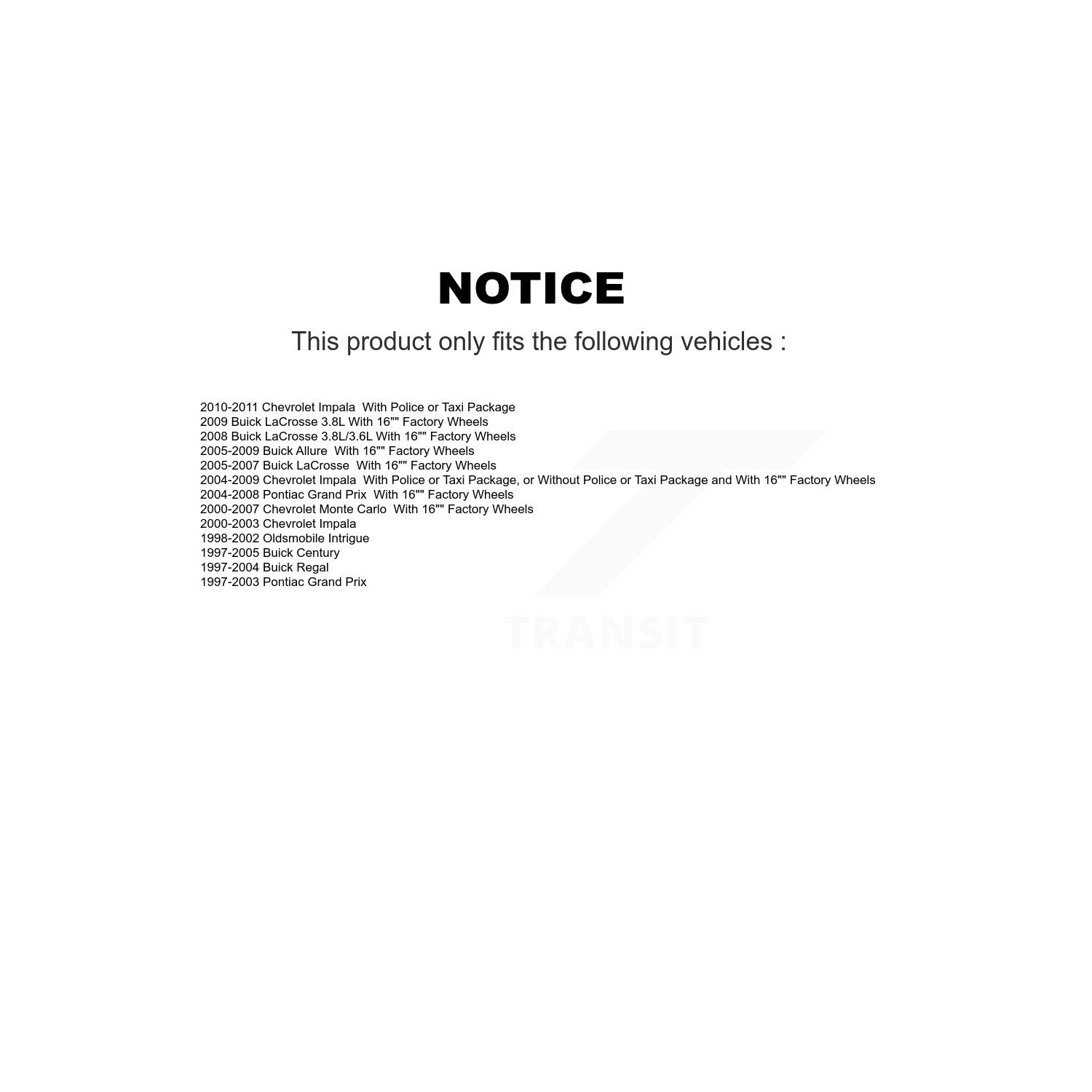 Rear Suspension Strut 78-71662 For Chevrolet Impala Buick Pontiac Grand Prix LaCrosse Century Allure