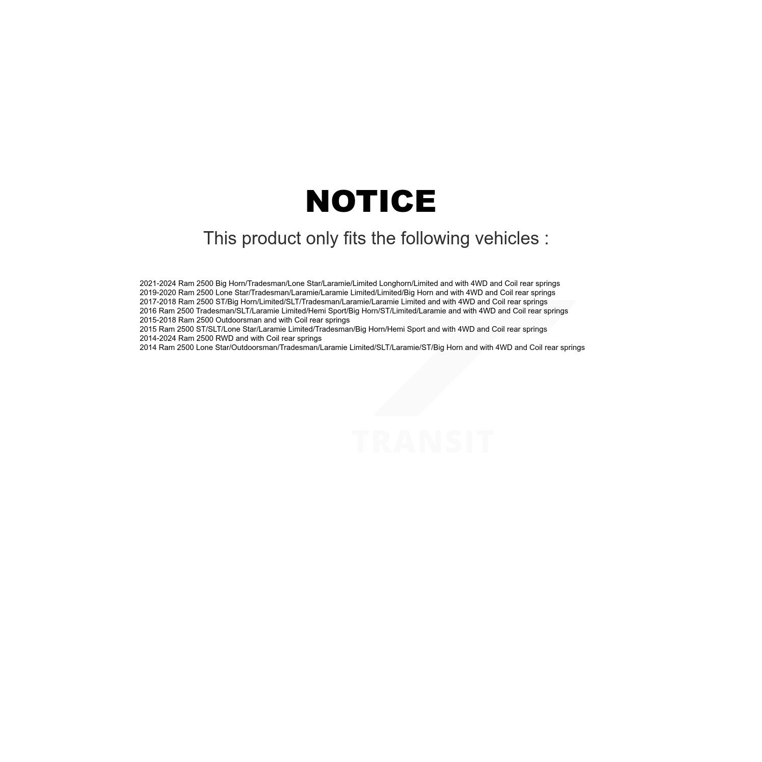 Rear Shock Absorber 78-911336 For Ram 2500