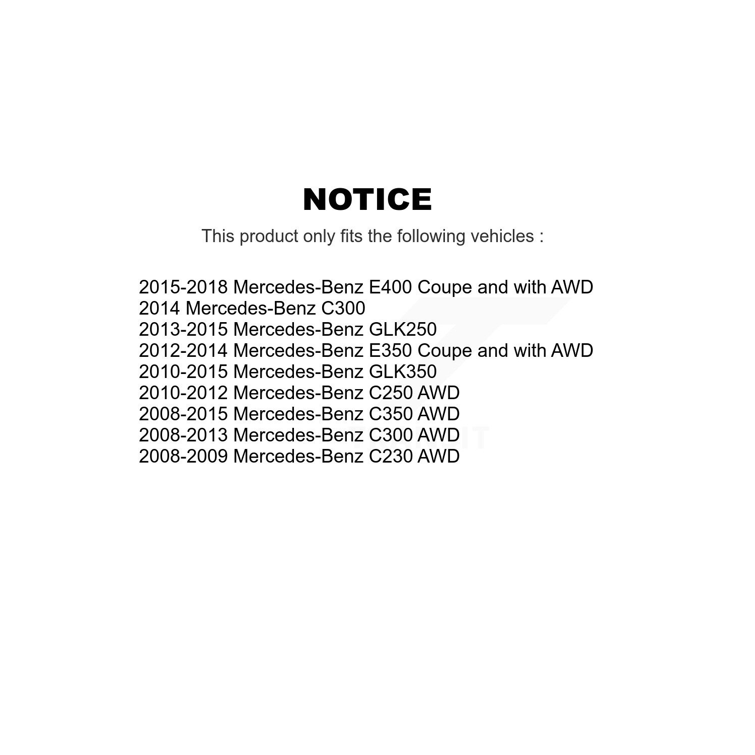 Front Right Suspension Stabilizer Bar Link Kit 72-K750336 For Mercedes-Benz C300 GLK350 GLK250 C350