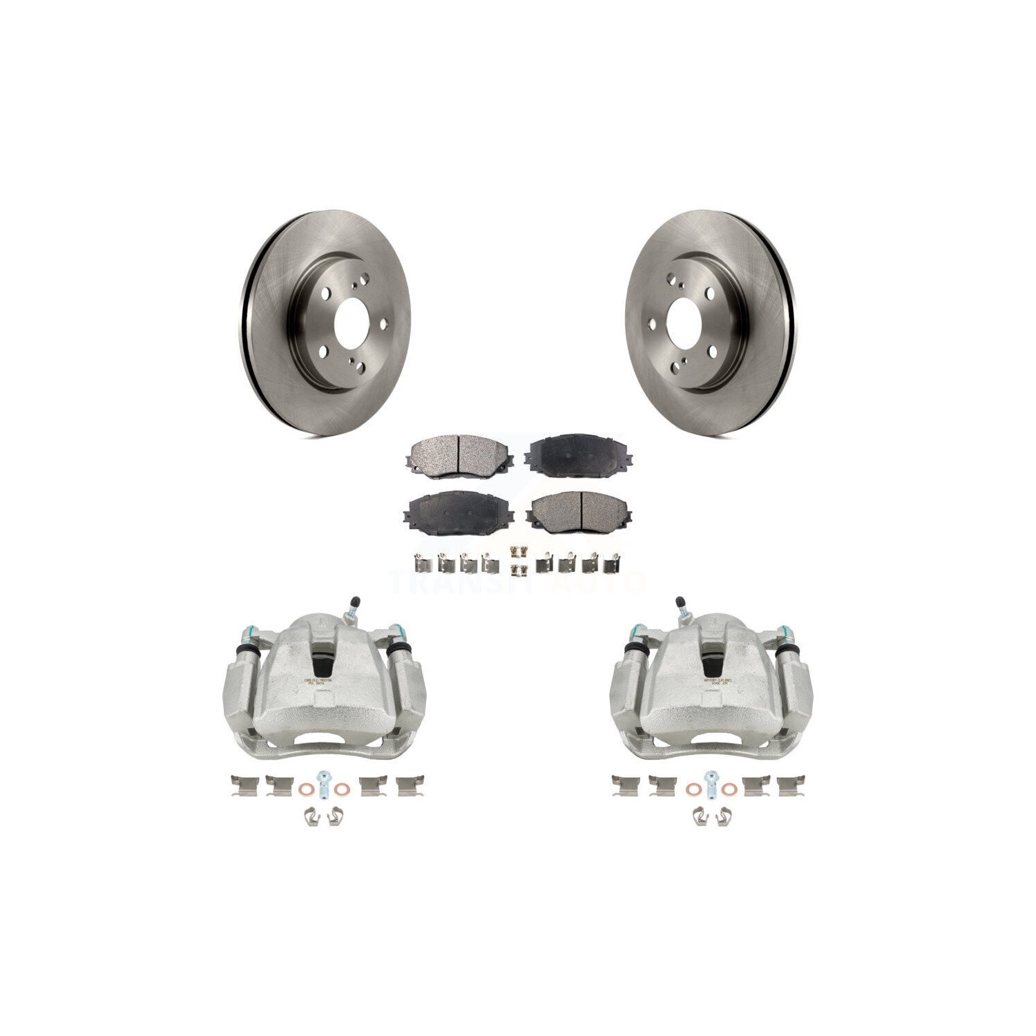 Ensemble de disques d'étrier de frein à disque avant et plaquettes en céramique pour Toyota RAV4 LE KC8-100707T 2014-2015