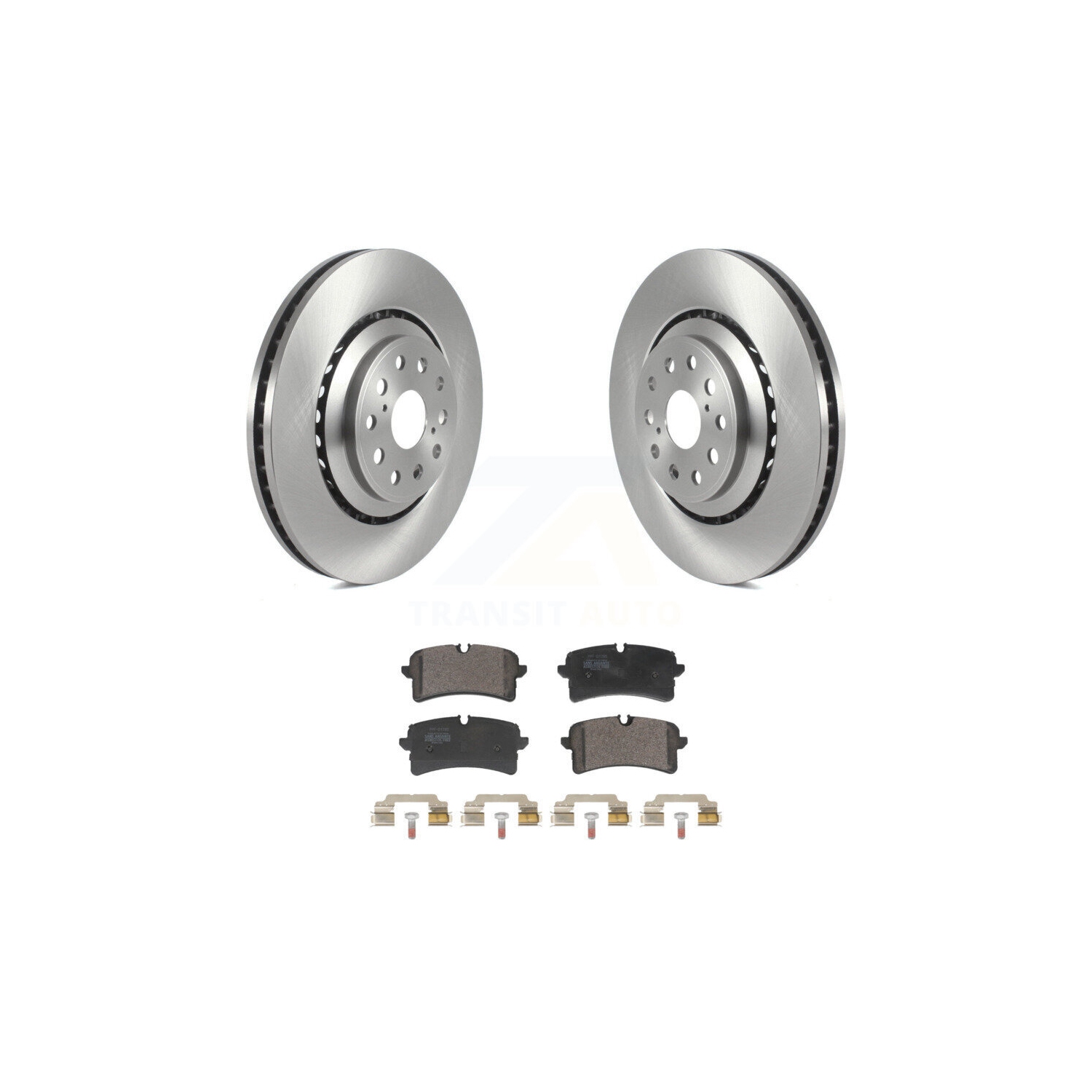 Rear Brake Rotors & Semi-Metallic Pad Kit For Audi S6 S7 S8 With Ceramic Composite Brakes K8F-104311