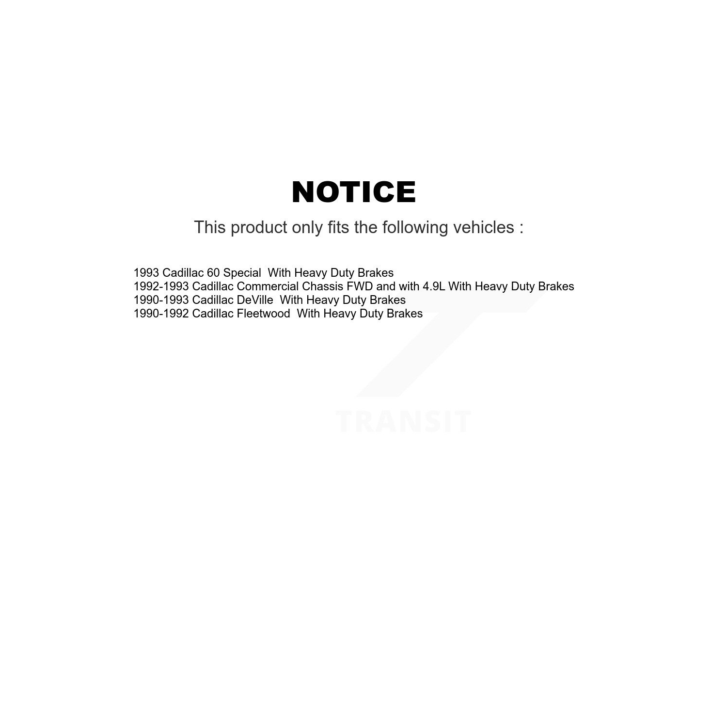 Front Brake Caliper Coat Rotor & Semi-Metallic Pad Kit For Cadillac DeVille Fleetwood 60 KCG-100620S