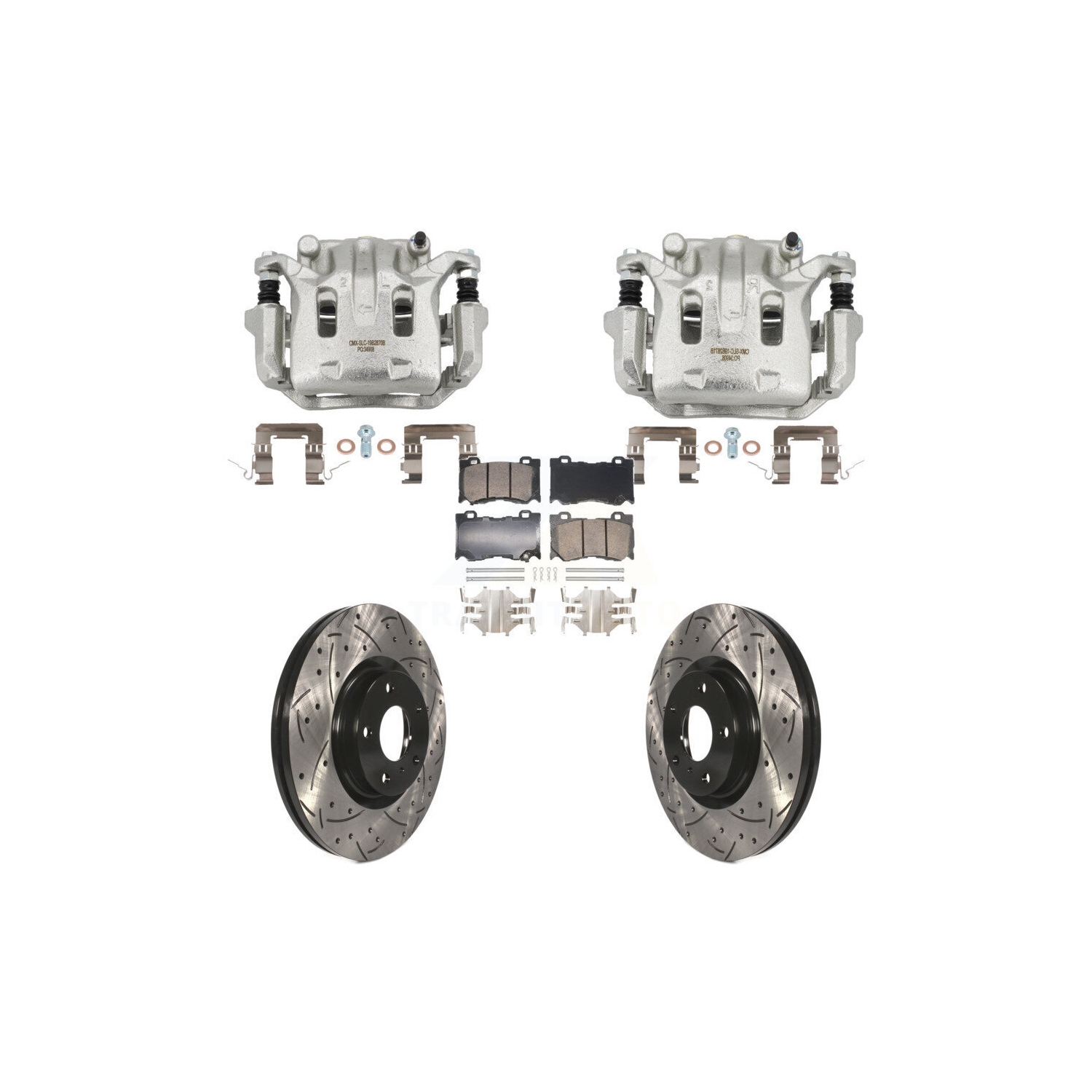 Jeu de plaquettes de disque en céramique pour étrier de frein avant pour INFINITI G37 avec freins Brembo KCD-101707N